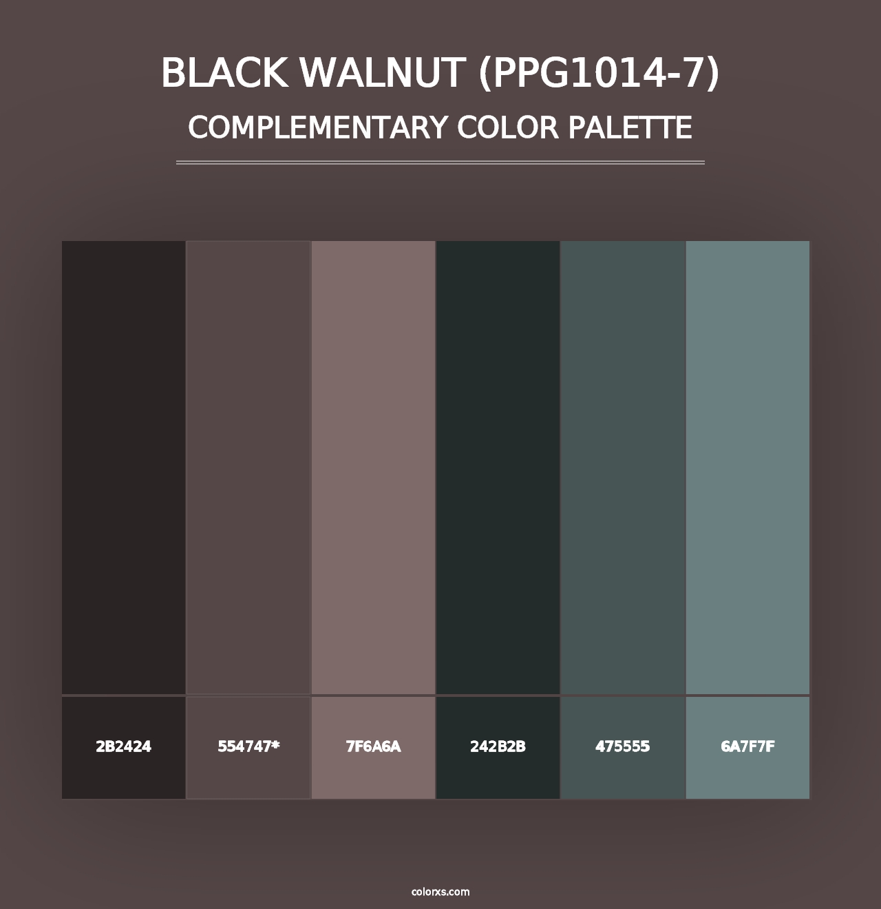 Black Walnut (PPG1014-7) - Complementary Color Palette