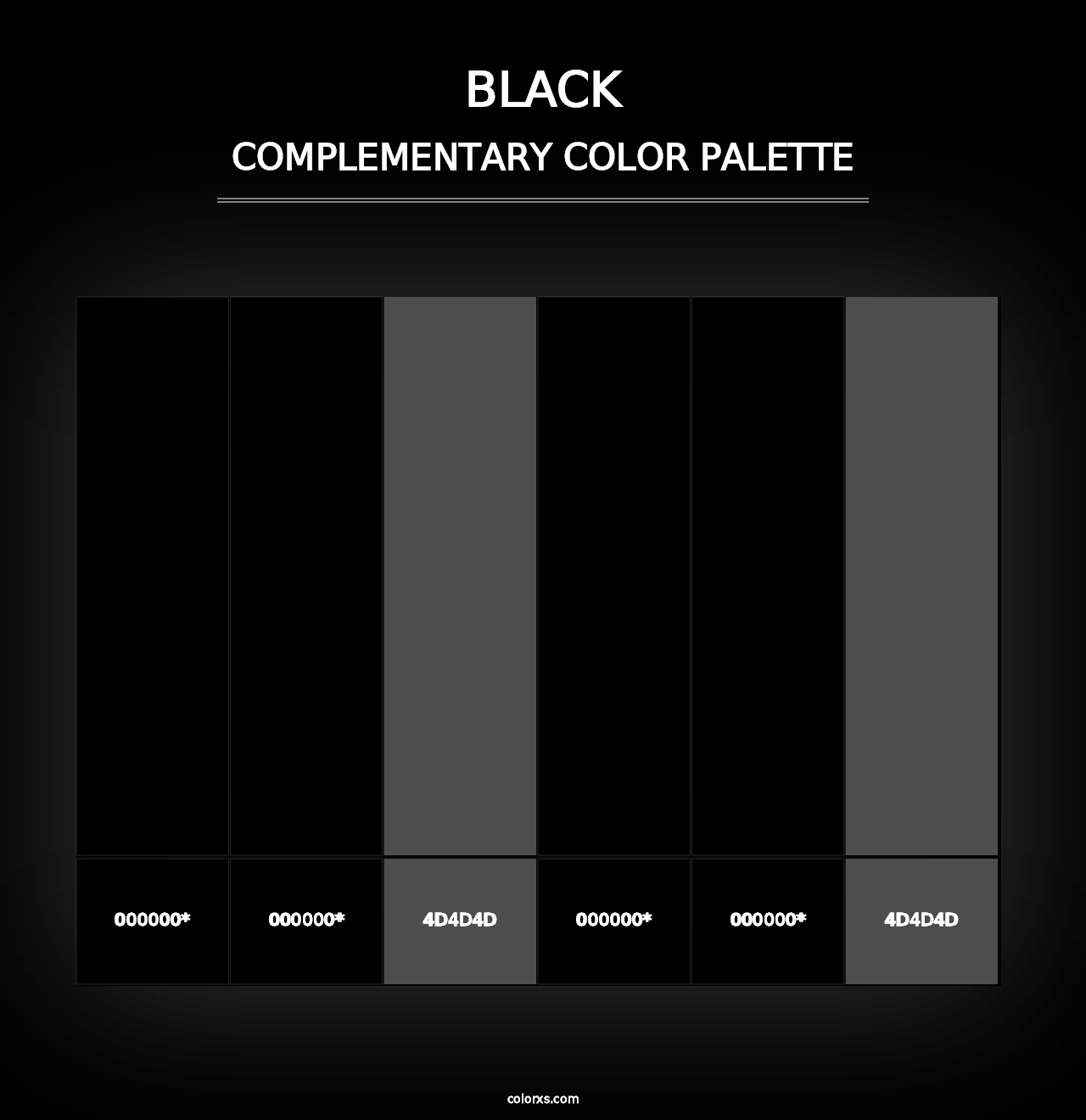 Black - Complementary Color Palette