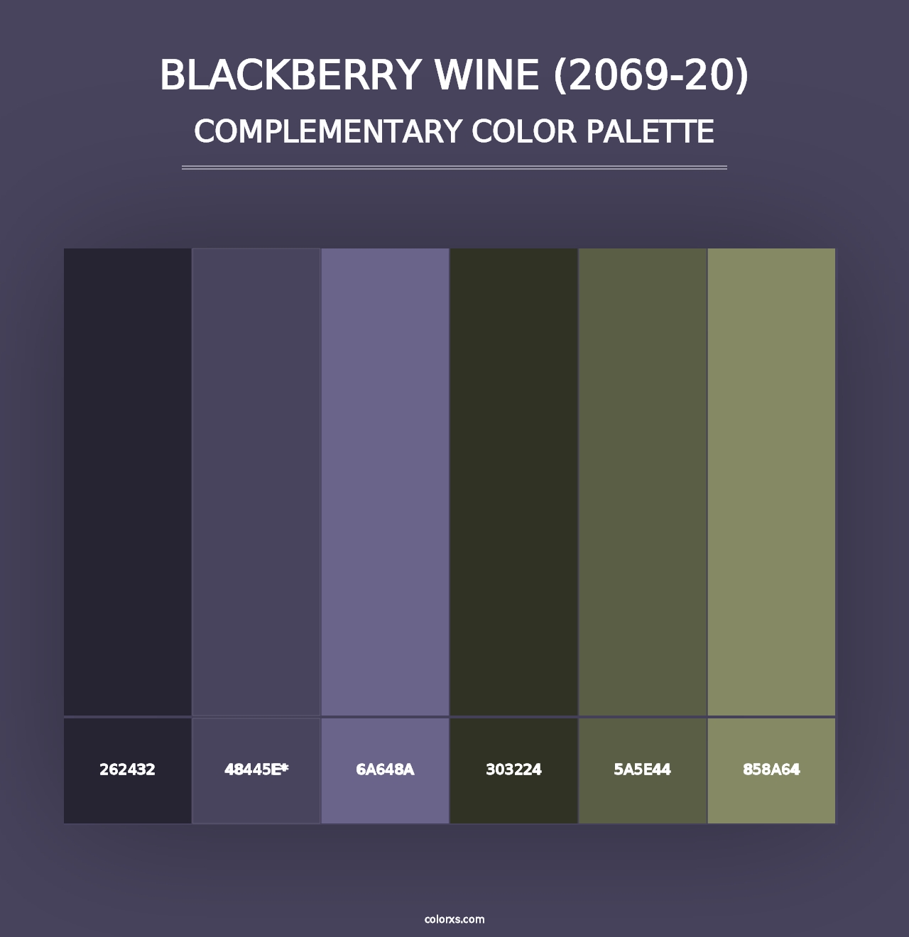 Blackberry Wine (2069-20) - Complementary Color Palette