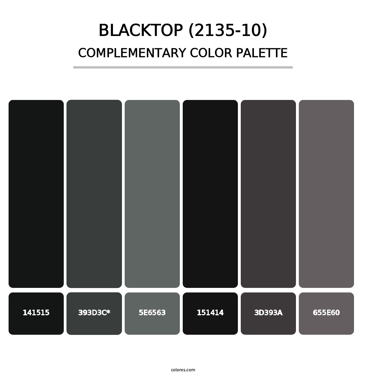 Blacktop (2135-10) - Complementary Color Palette