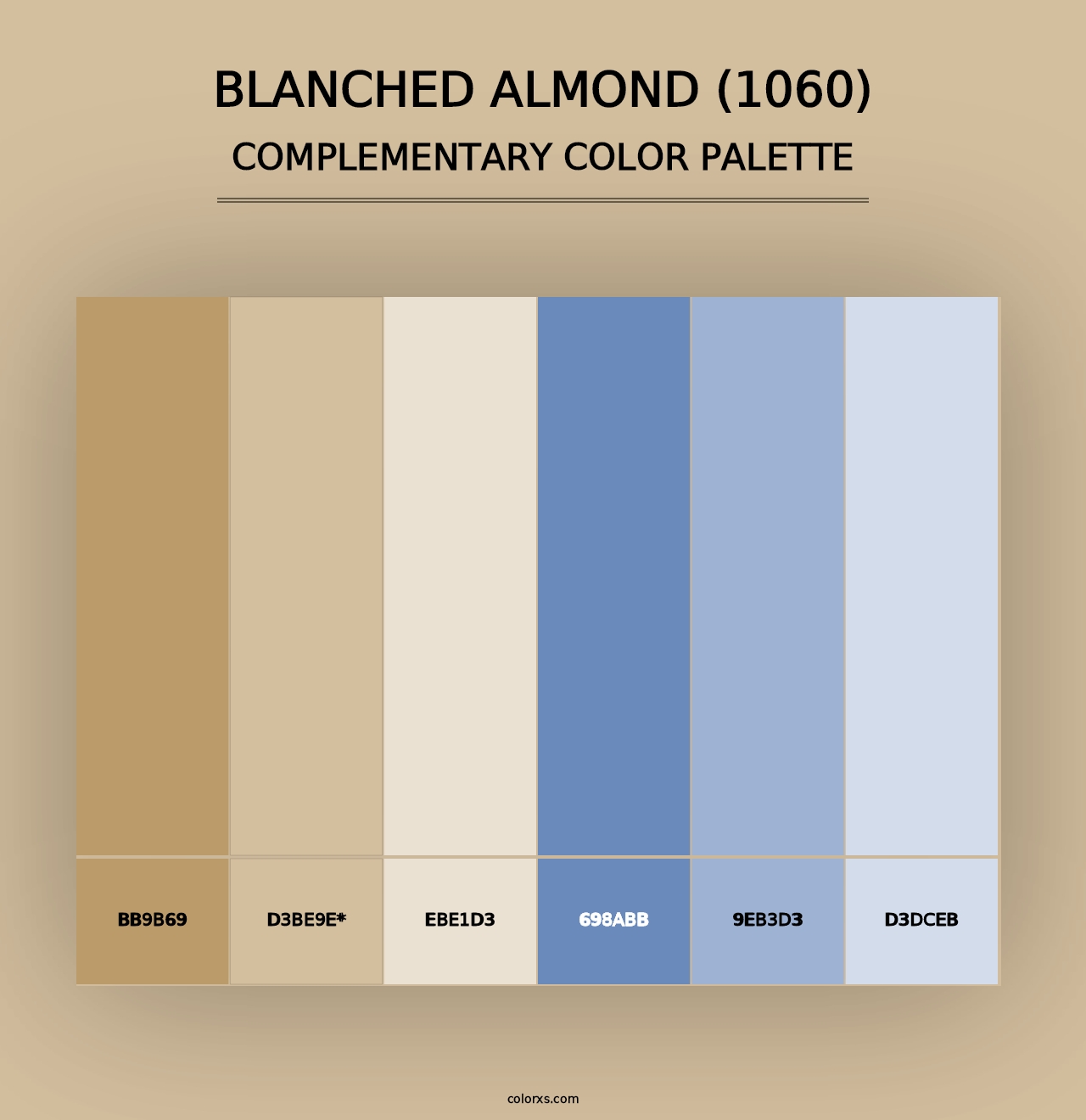 Blanched Almond (1060) - Complementary Color Palette