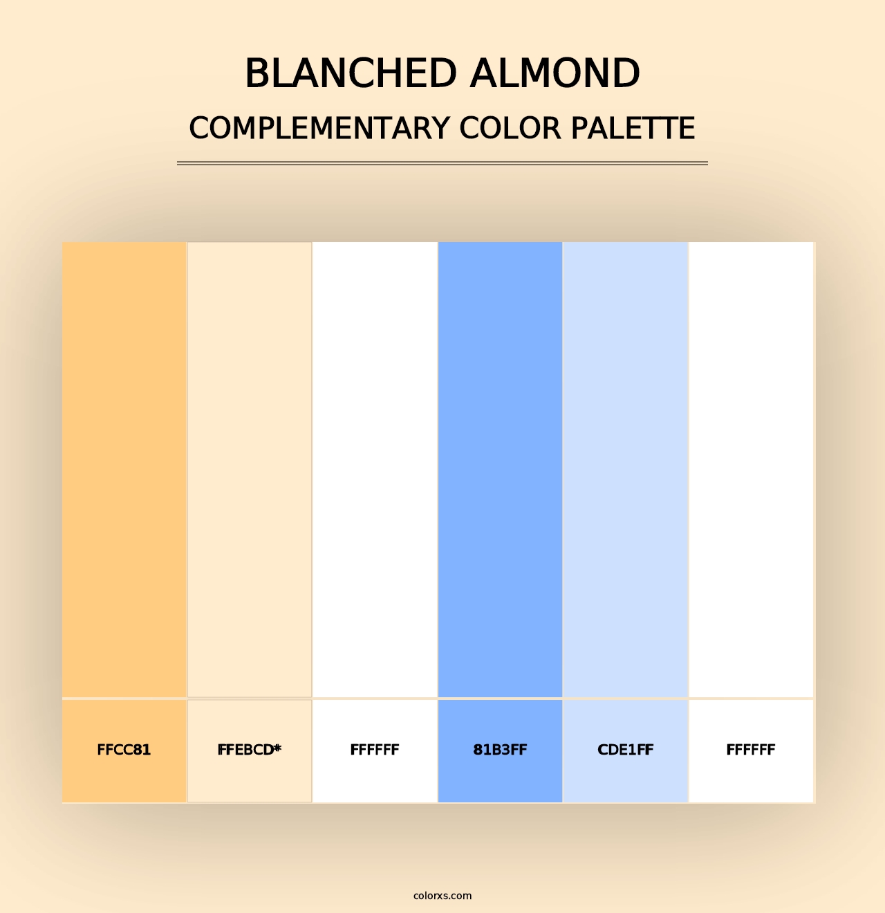 Blanched Almond - Complementary Color Palette