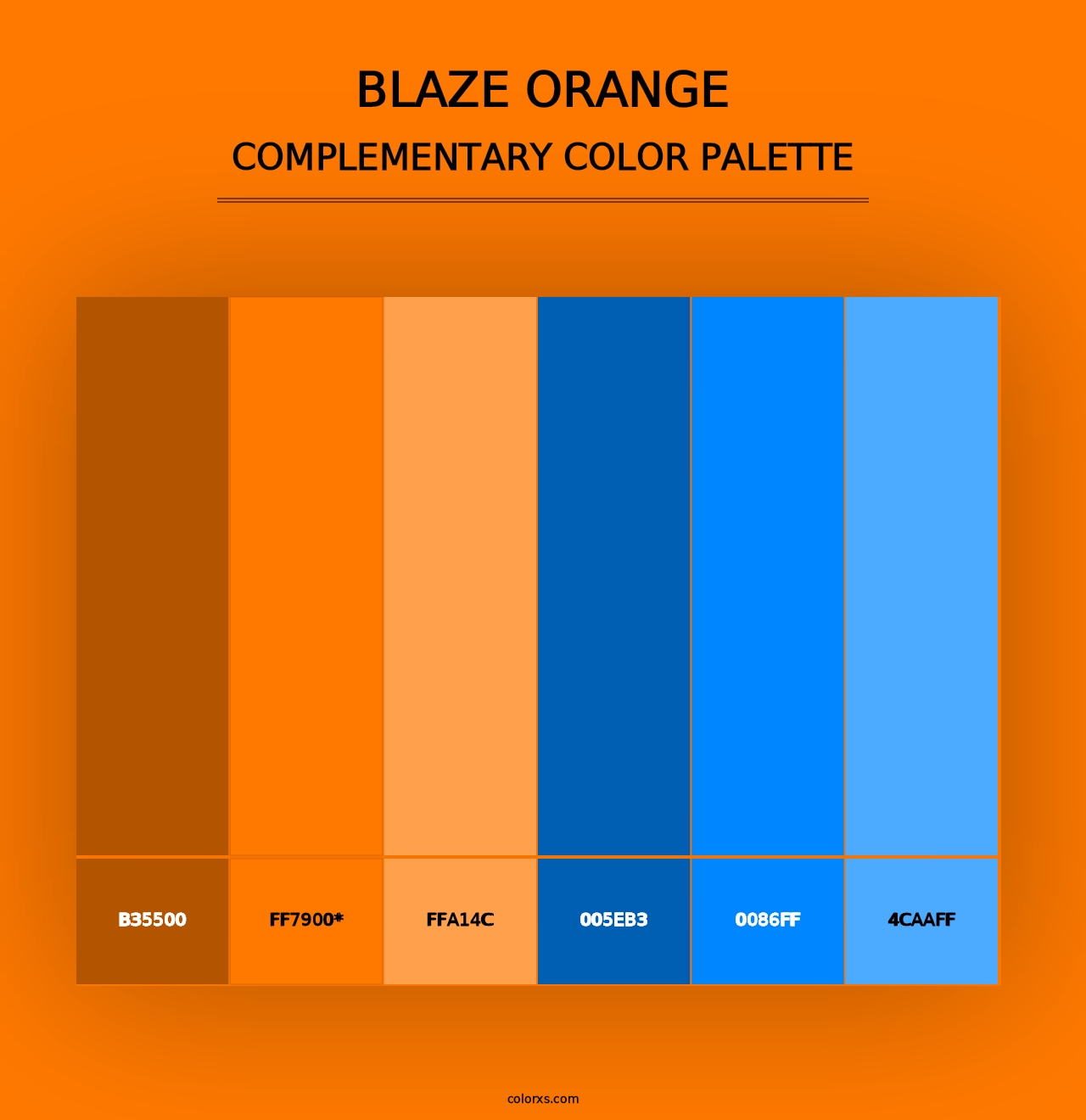 Blaze Orange - Complementary Color Palette