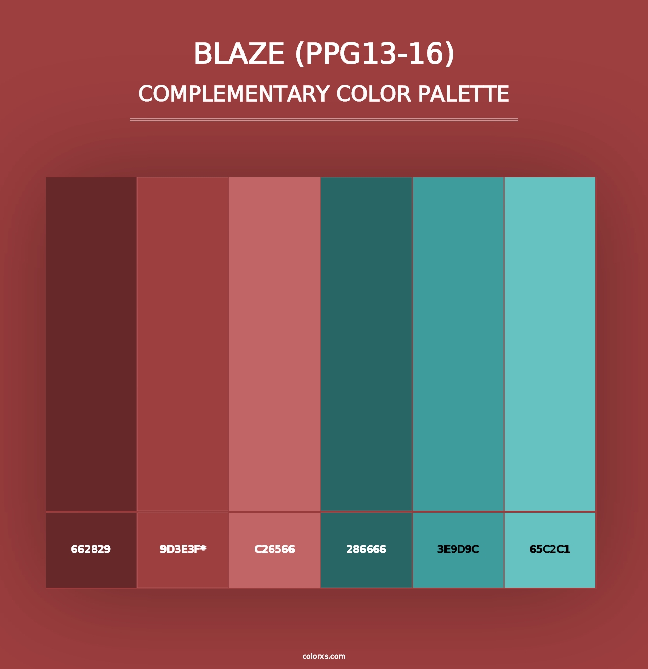 Blaze (PPG13-16) - Complementary Color Palette