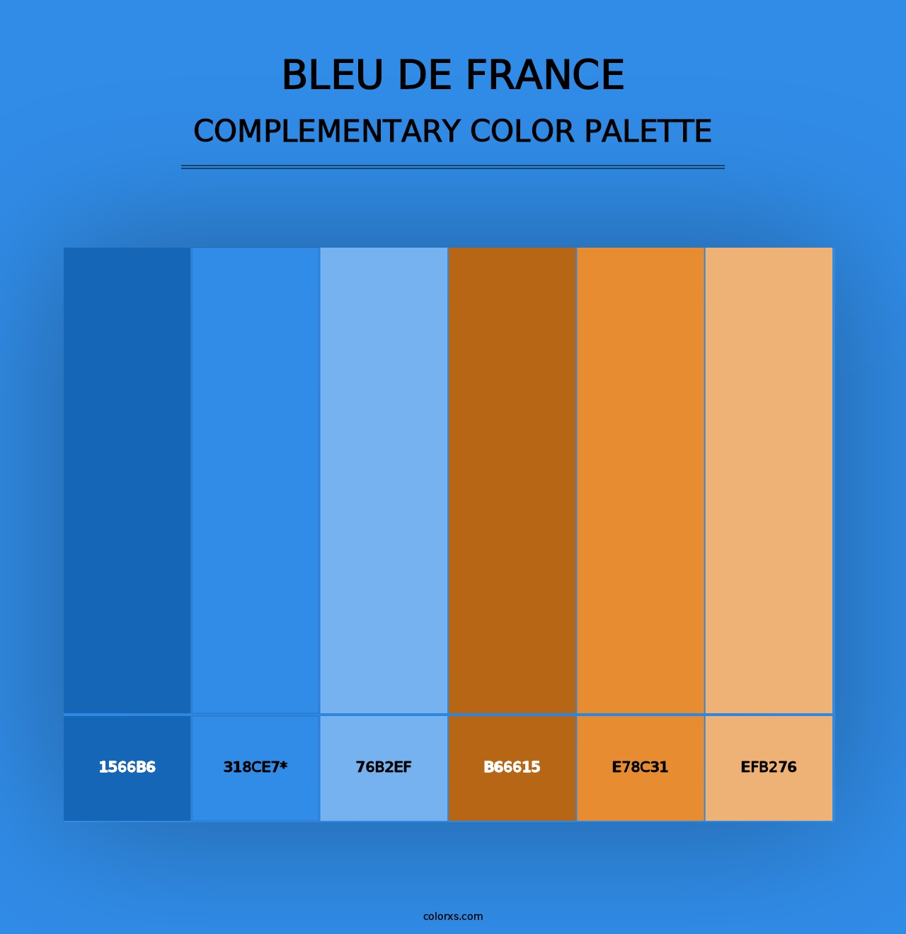 Bleu de France - Complementary Color Palette