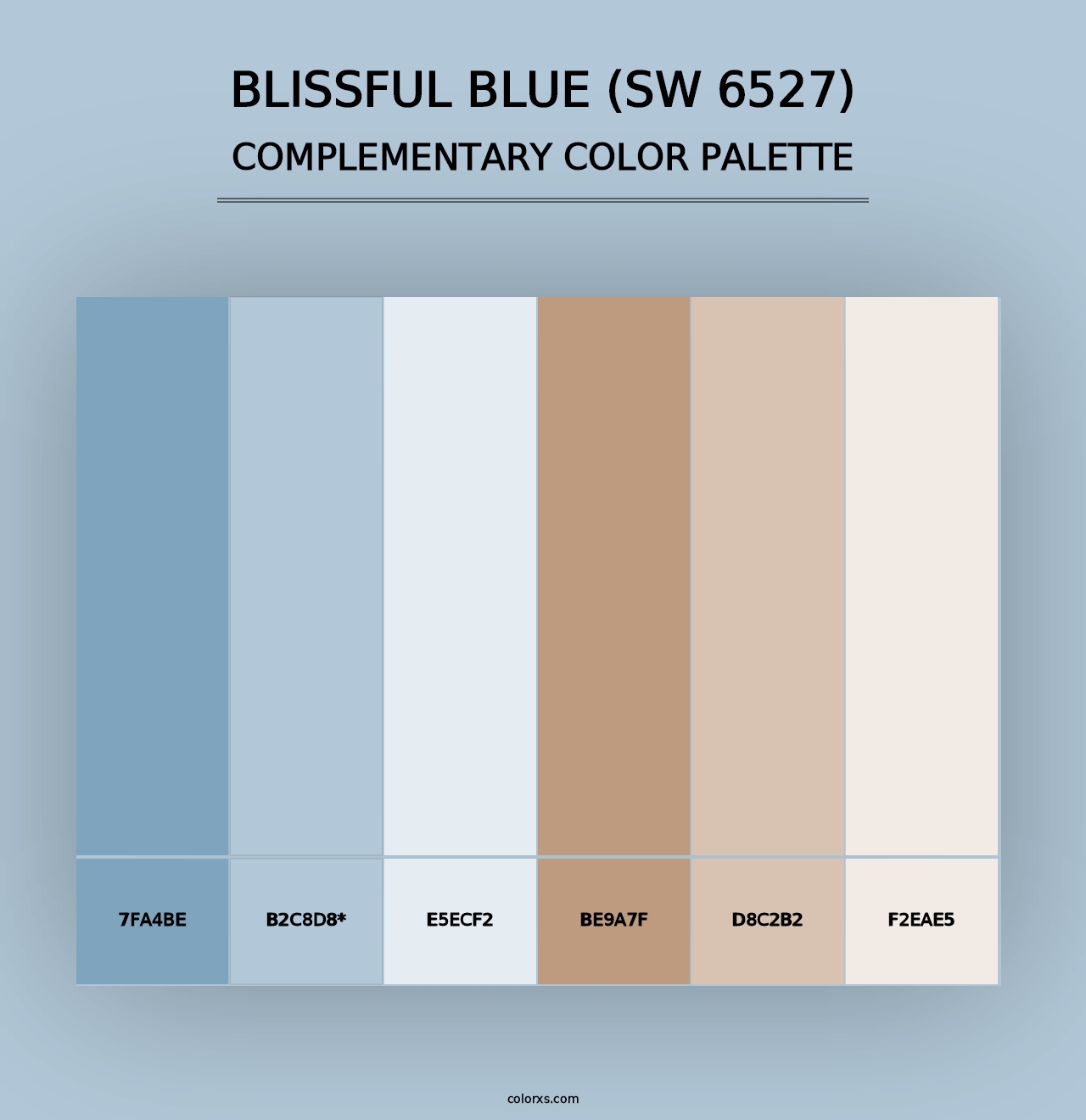 Blissful Blue (SW 6527) - Complementary Color Palette