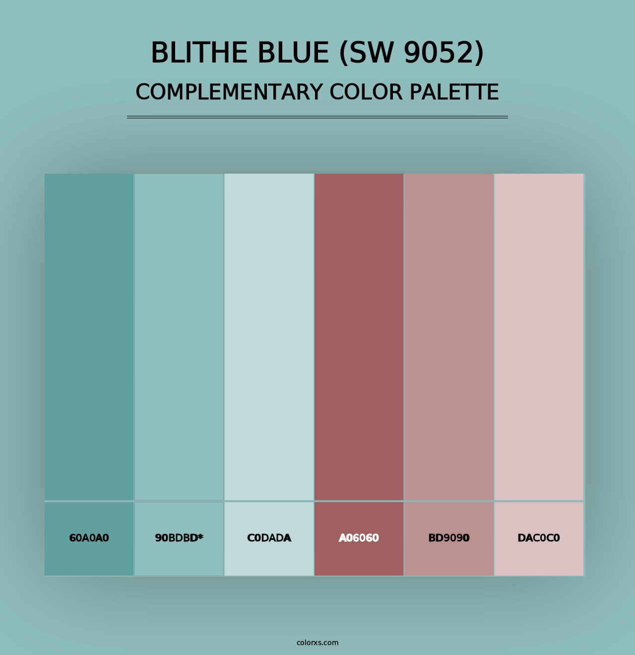 Blithe Blue (SW 9052) - Complementary Color Palette