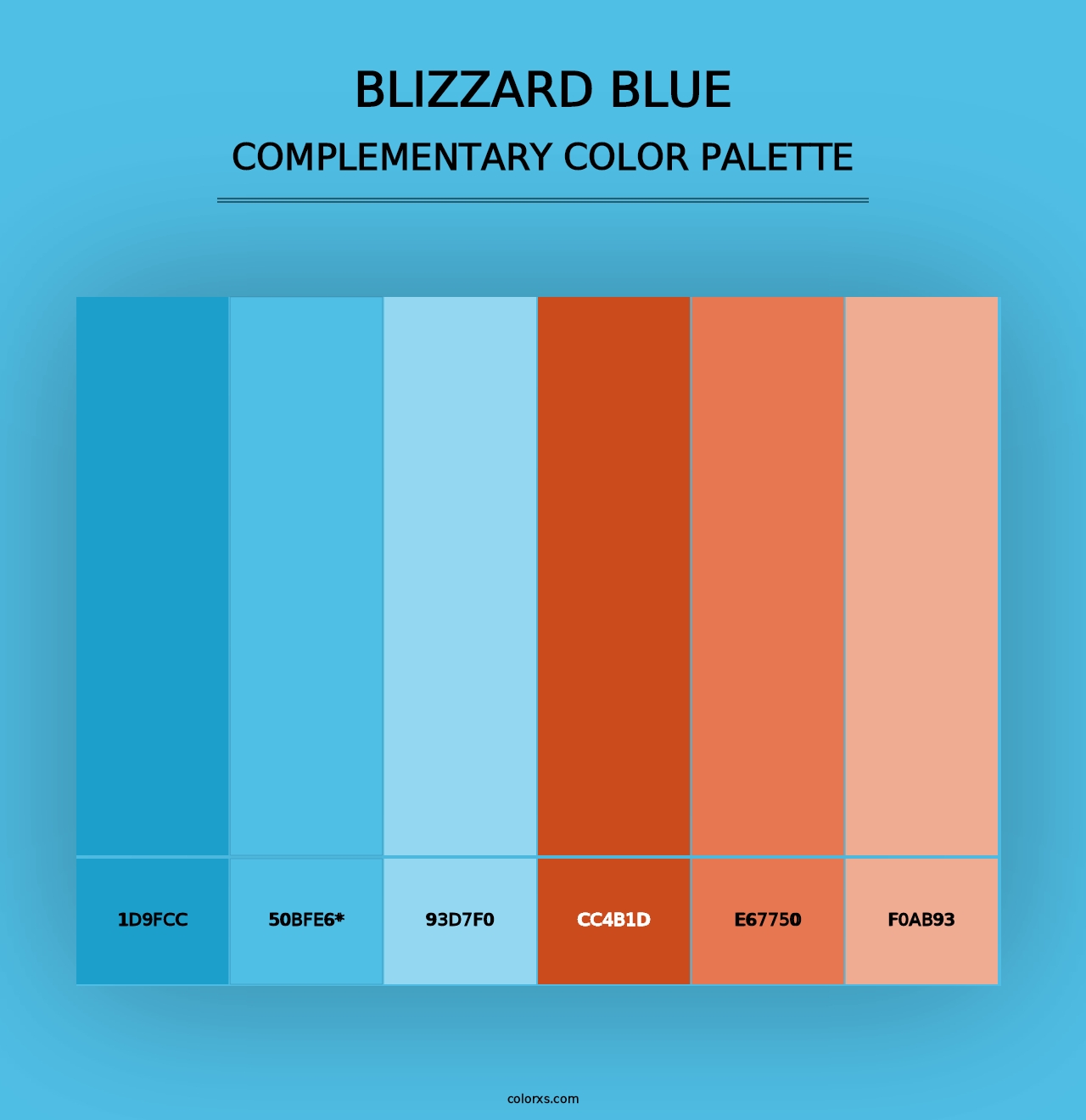 Blizzard Blue - Complementary Color Palette