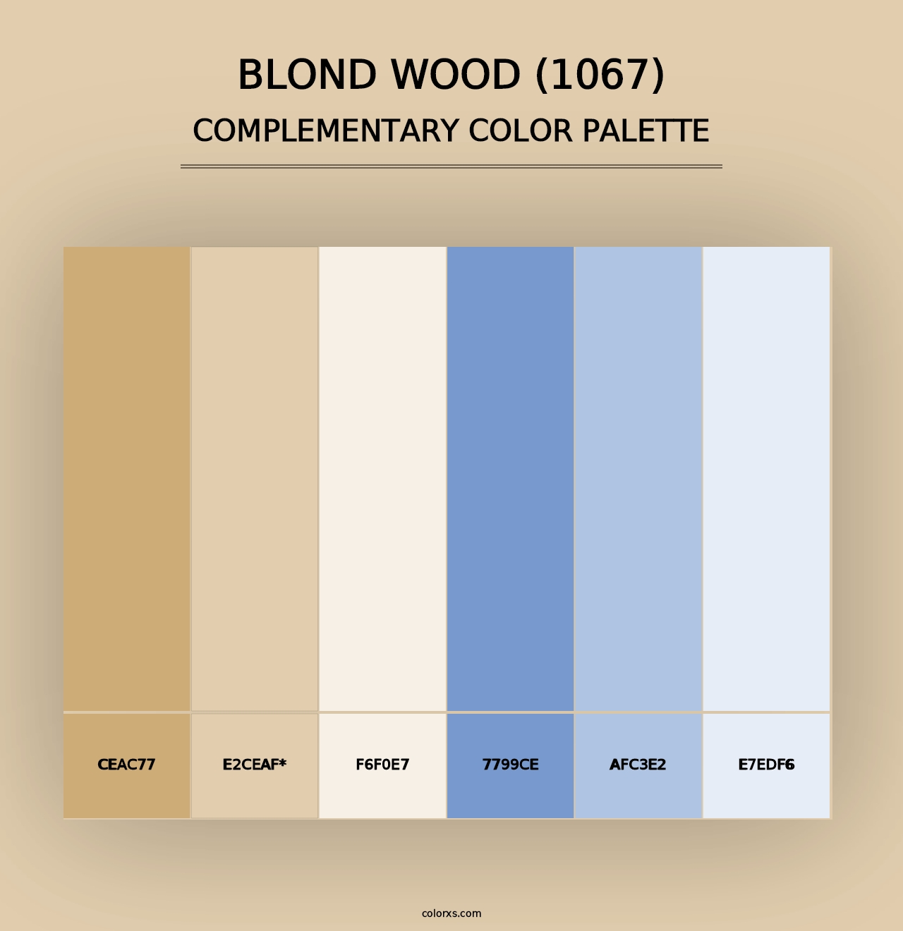 Blond Wood (1067) - Complementary Color Palette