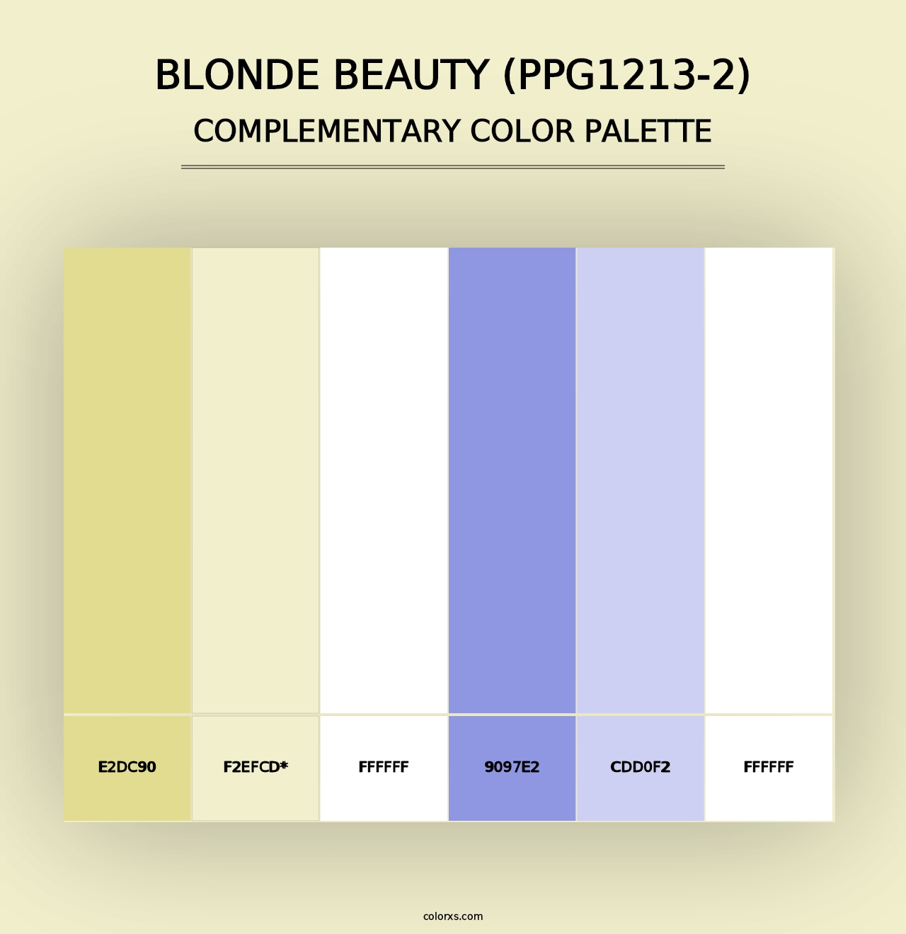 Blonde Beauty (PPG1213-2) - Complementary Color Palette