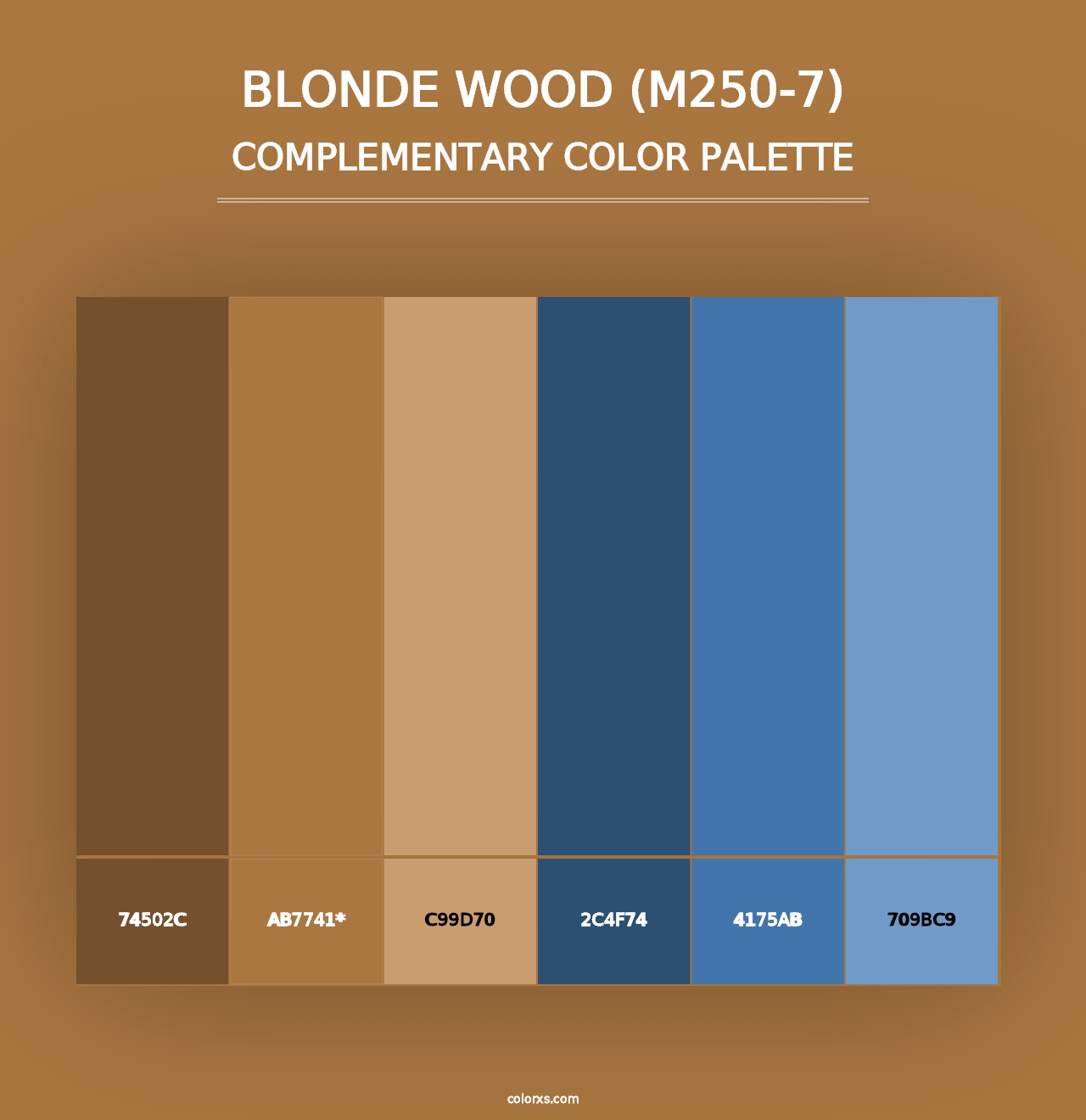 Blonde Wood (M250-7) - Complementary Color Palette