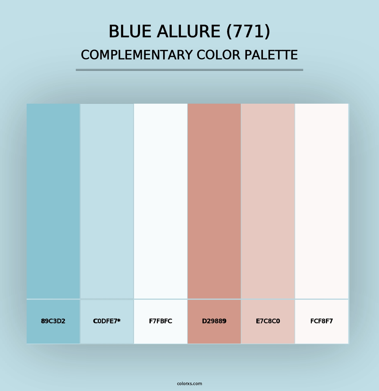 Blue Allure (771) - Complementary Color Palette