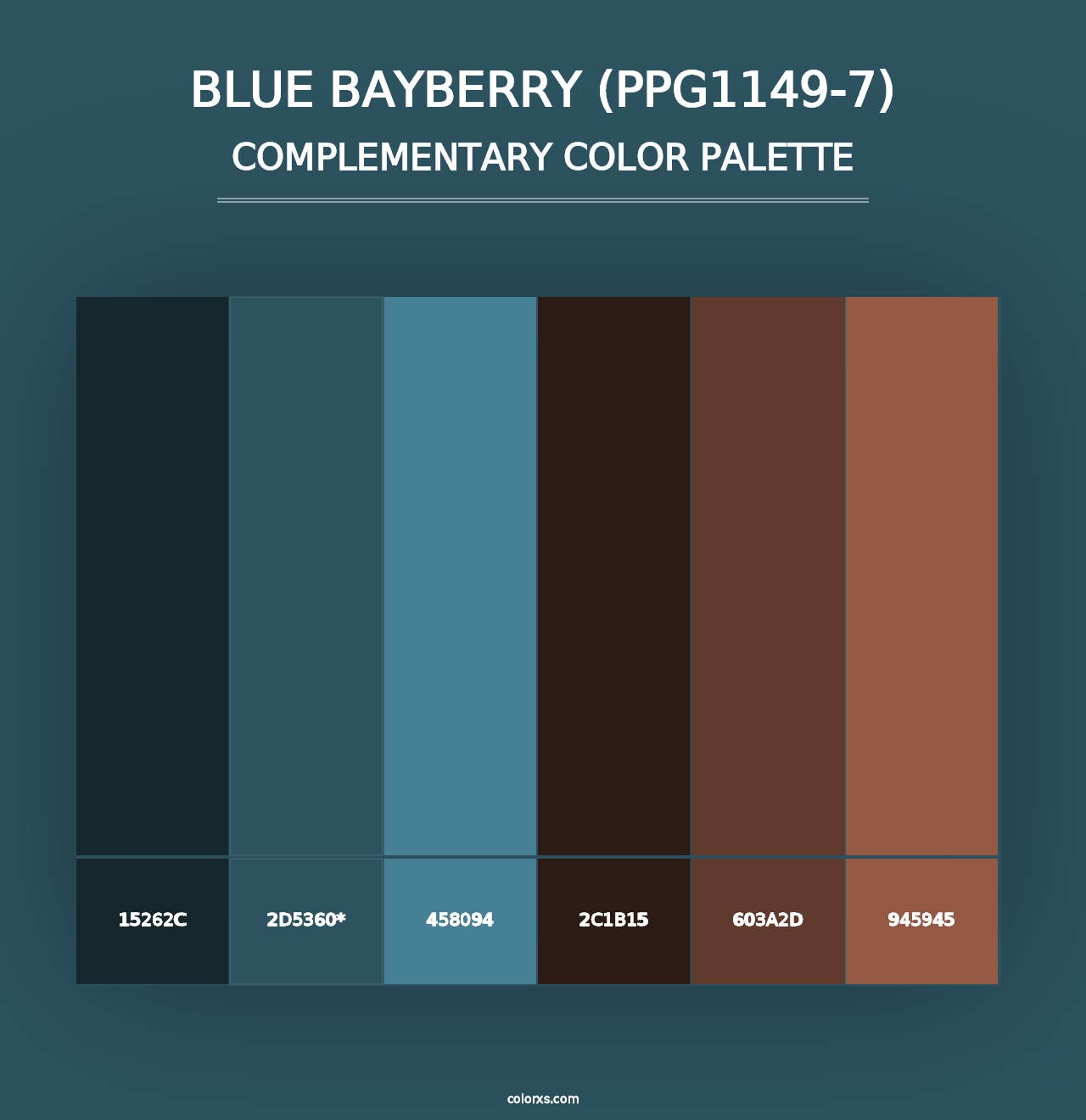 Blue Bayberry (PPG1149-7) - Complementary Color Palette