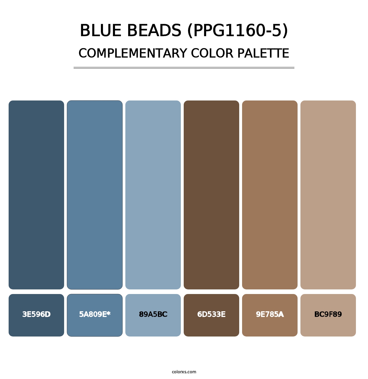 Blue Beads (PPG1160-5) - Complementary Color Palette