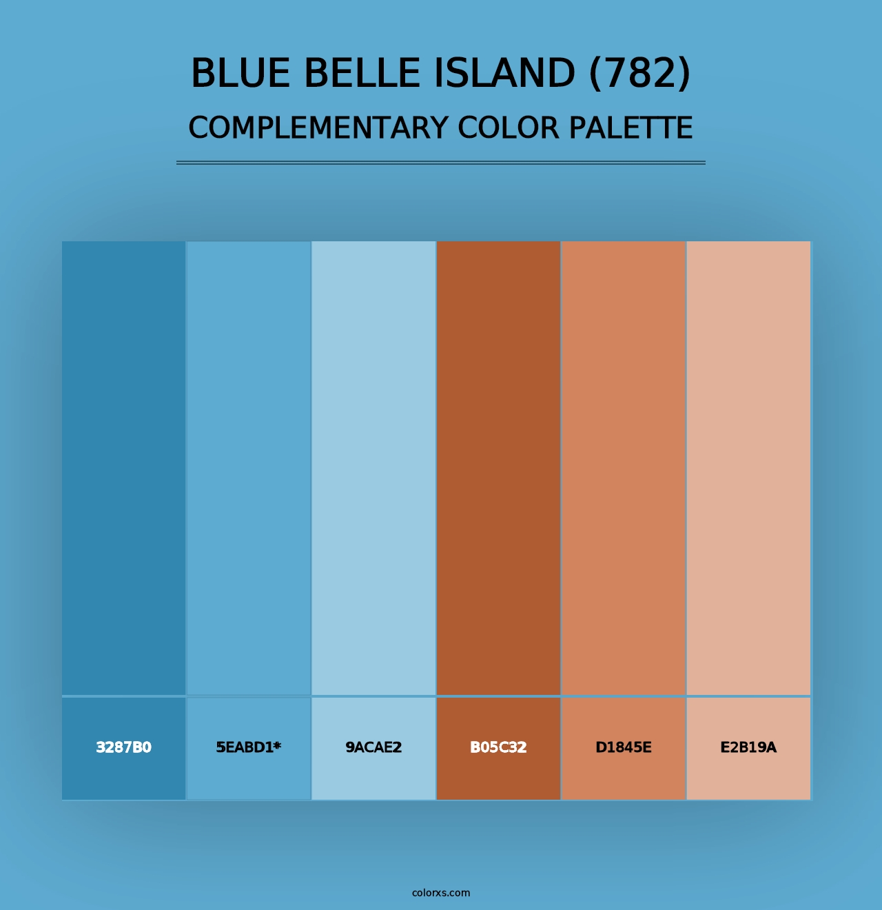 Blue Belle Island (782) - Complementary Color Palette