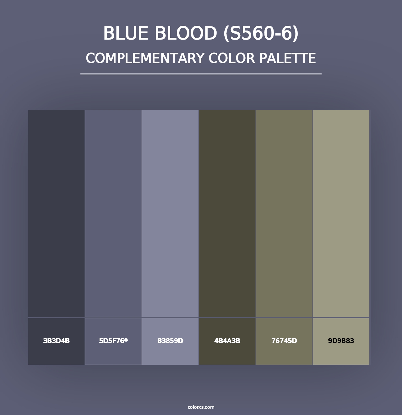 Blue Blood (S560-6) - Complementary Color Palette