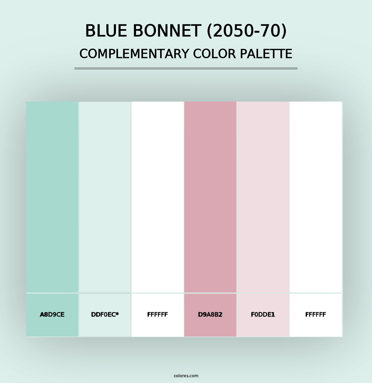 Blue Bonnet (2050-70) - Complementary Color Palette