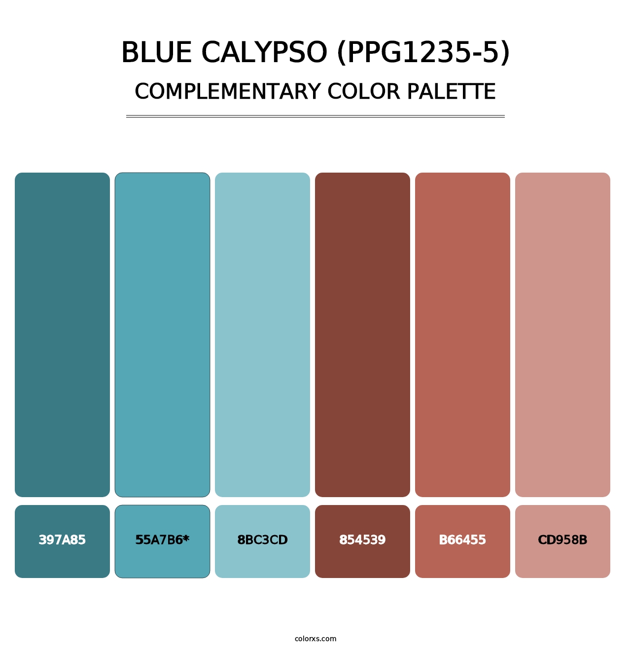 Blue Calypso (PPG1235-5) - Complementary Color Palette