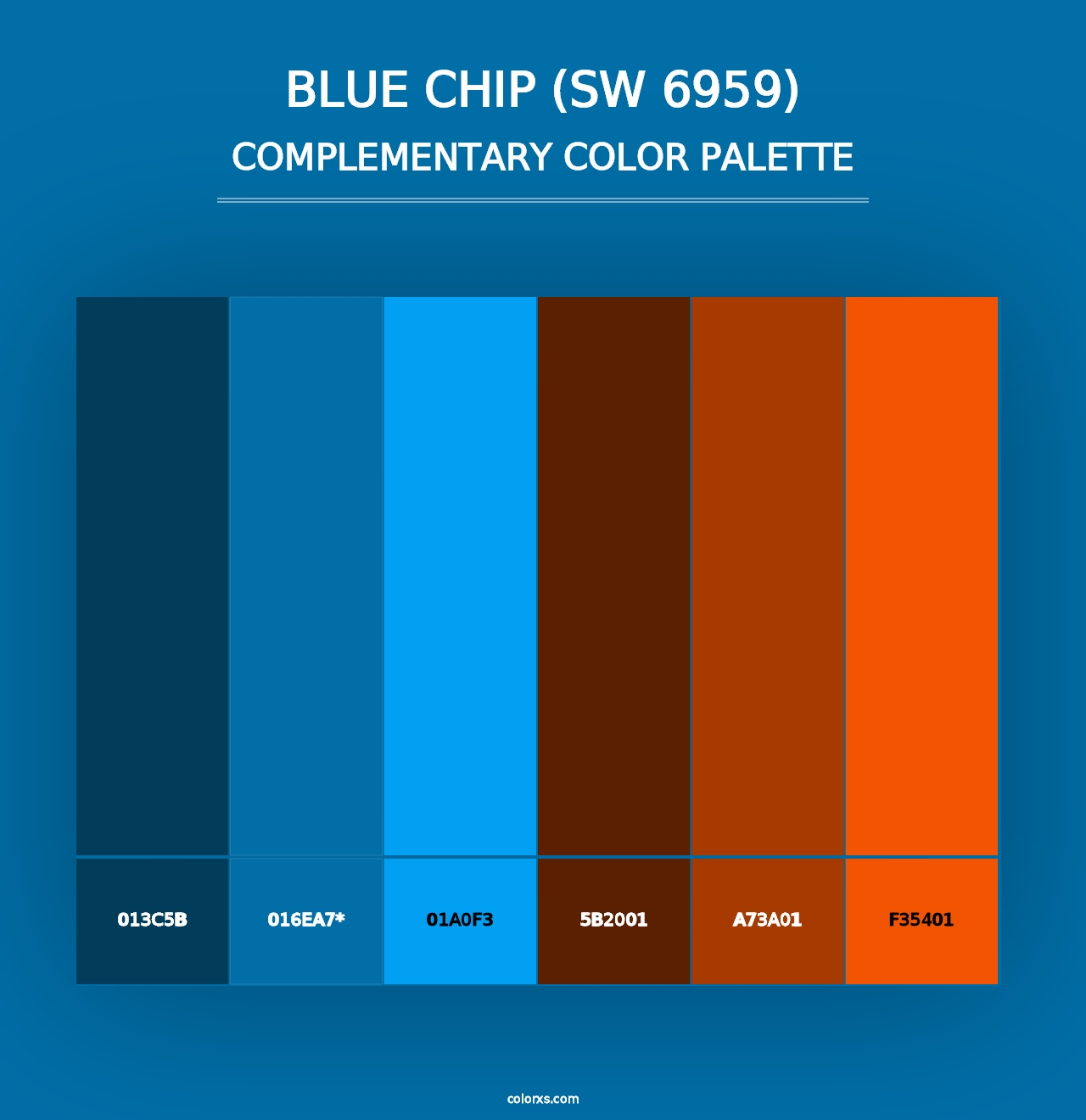 Blue Chip (SW 6959) - Complementary Color Palette