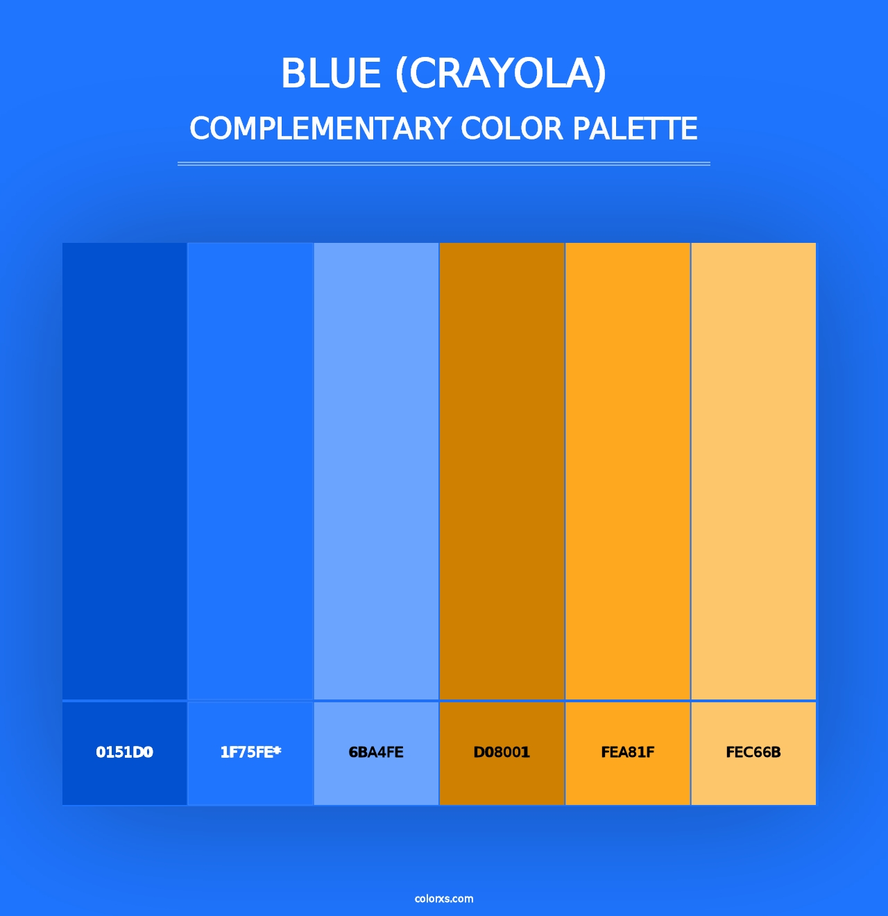 Blue (Crayola) - Complementary Color Palette