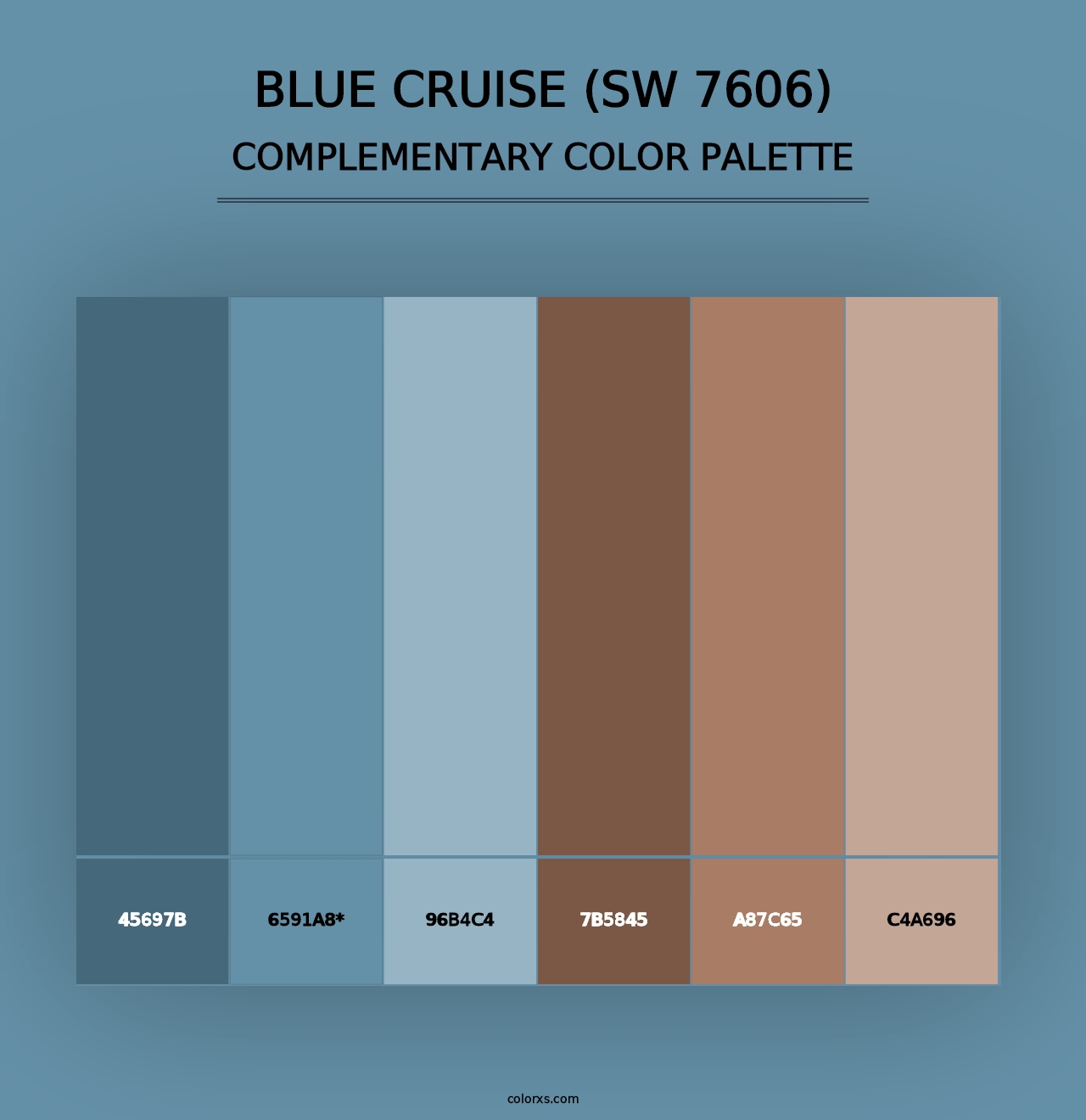 Blue Cruise (SW 7606) - Complementary Color Palette