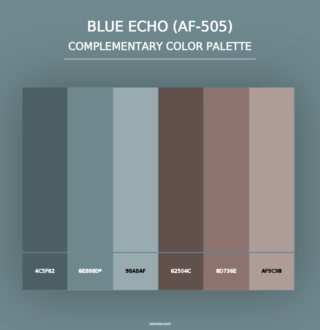 Blue Echo (AF-505) - Complementary Color Palette