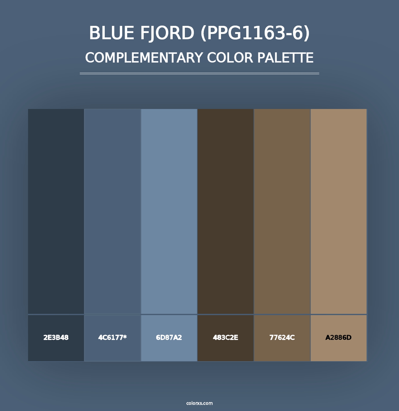 Blue Fjord (PPG1163-6) - Complementary Color Palette