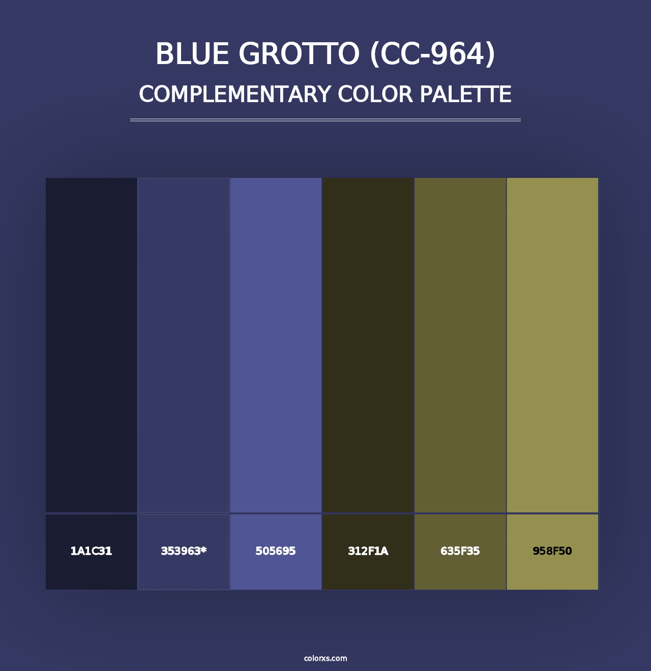 Blue Grotto (CC-964) - Complementary Color Palette