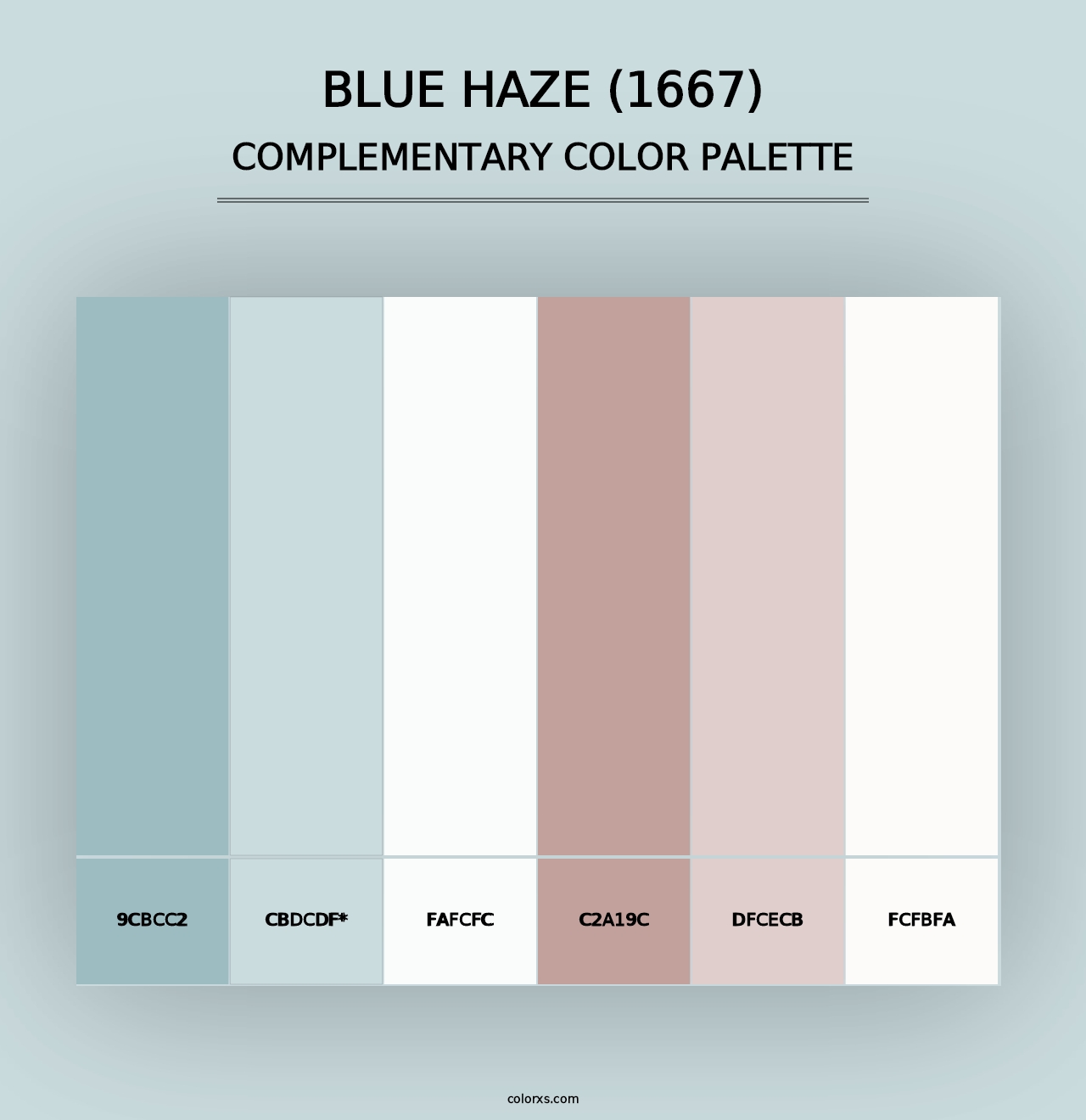 Blue Haze (1667) - Complementary Color Palette