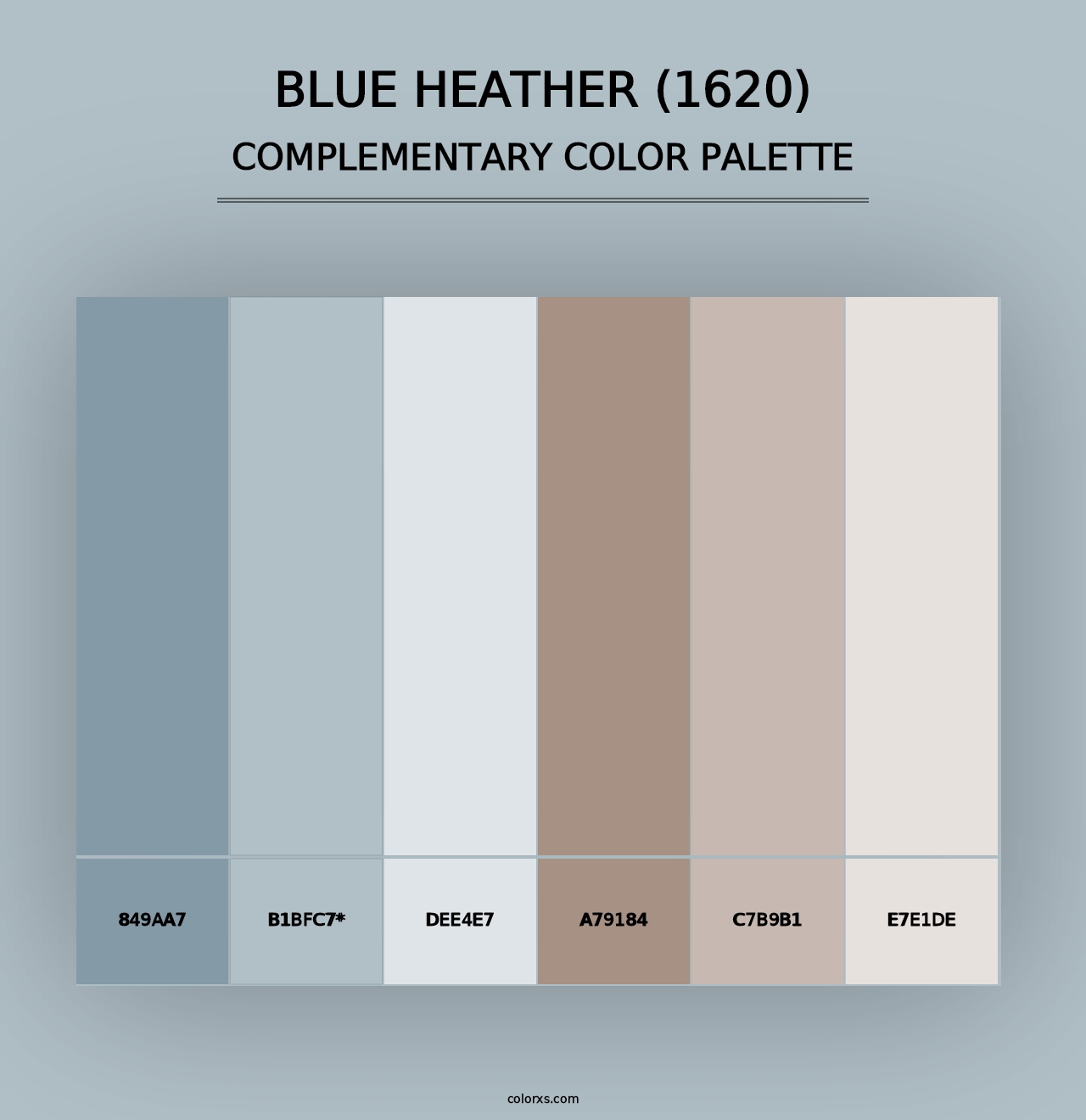 Blue Heather (1620) - Complementary Color Palette