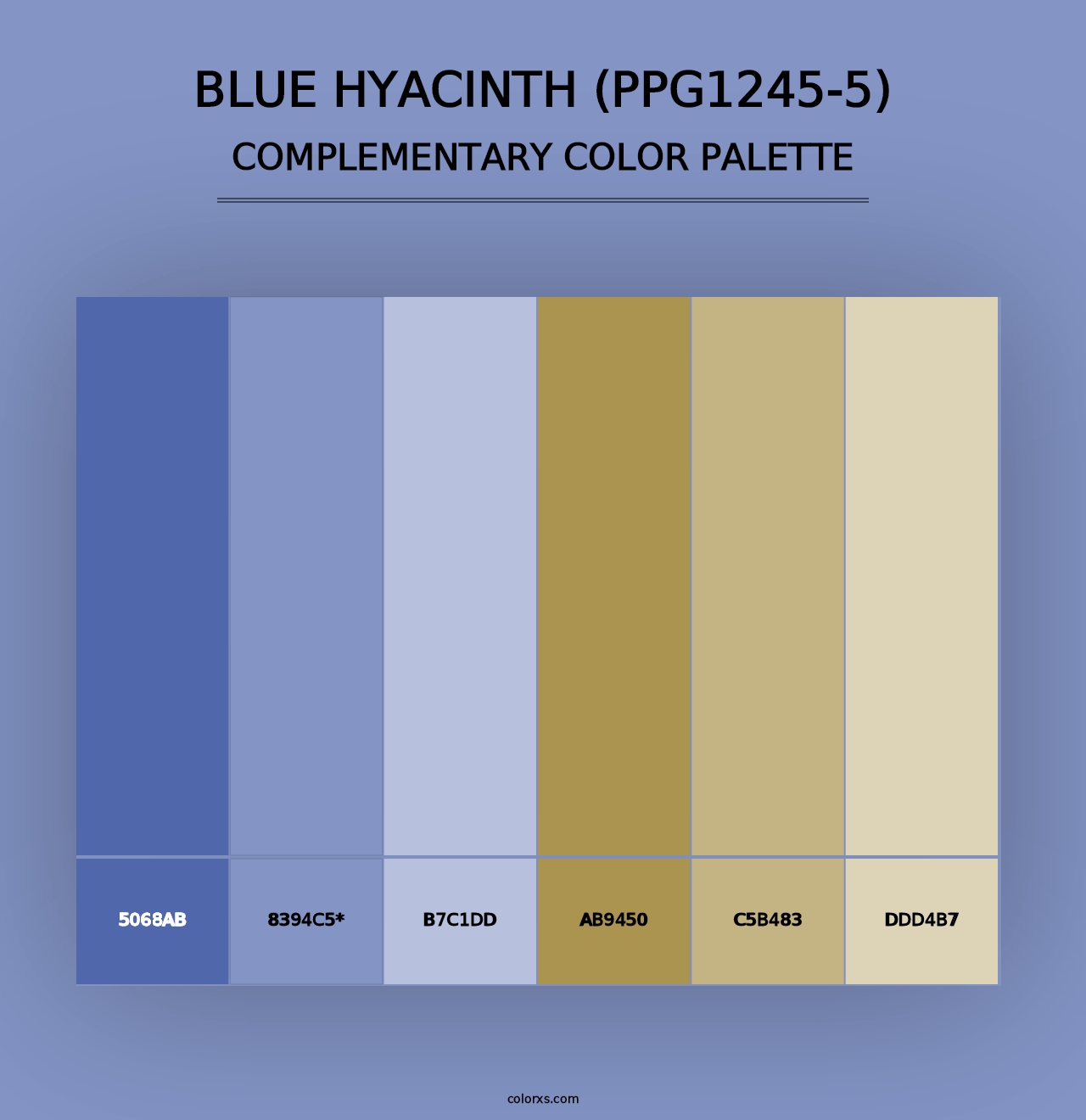 Blue Hyacinth (PPG1245-5) - Complementary Color Palette