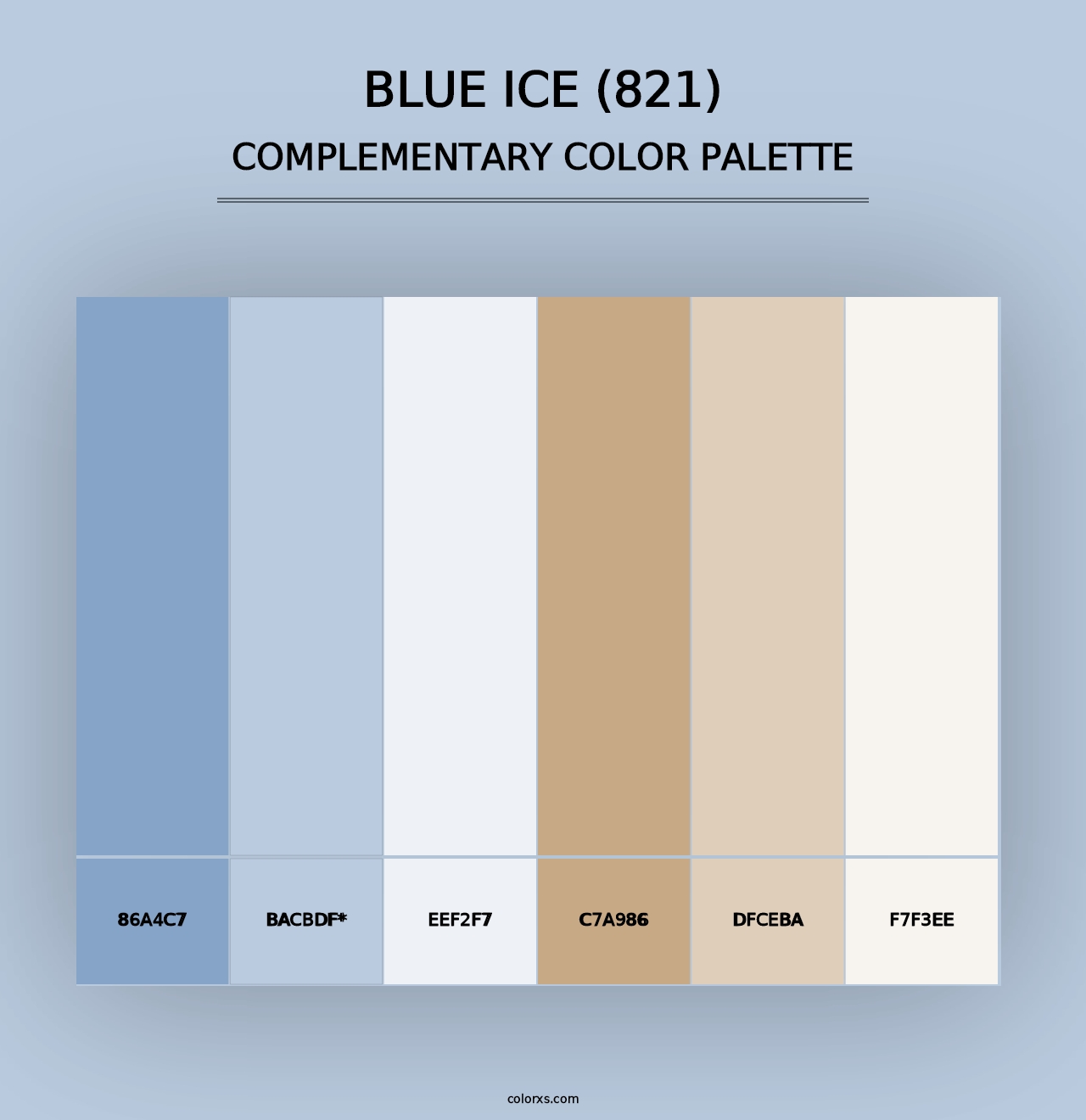 Blue Ice (821) - Complementary Color Palette