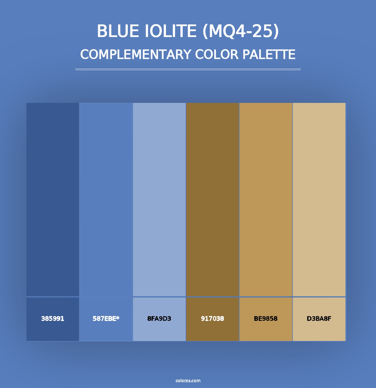 Blue Iolite (MQ4-25) - Complementary Color Palette