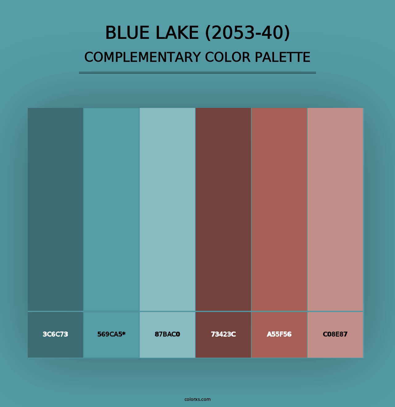 Blue Lake (2053-40) - Complementary Color Palette