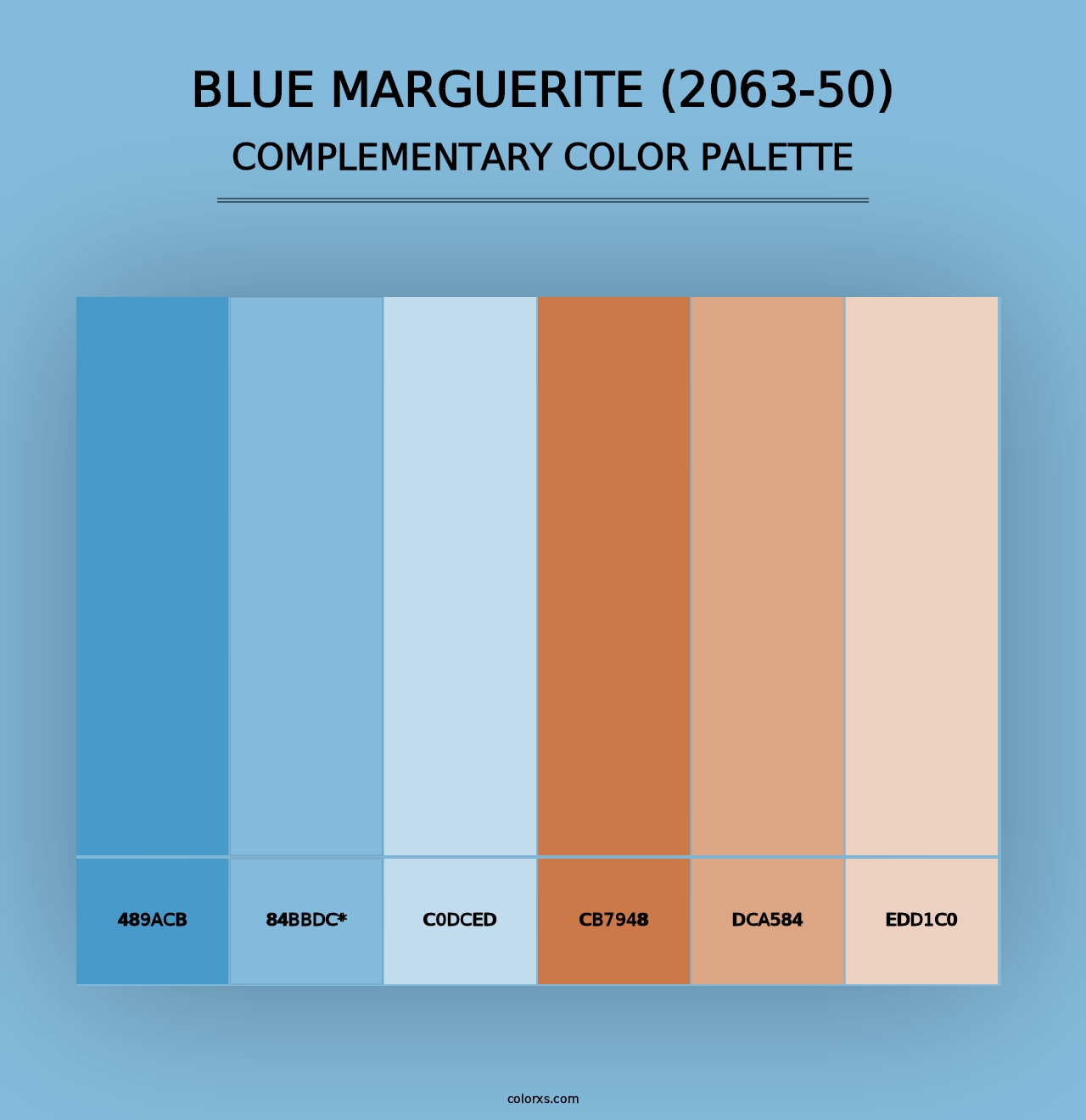 Blue Marguerite (2063-50) - Complementary Color Palette