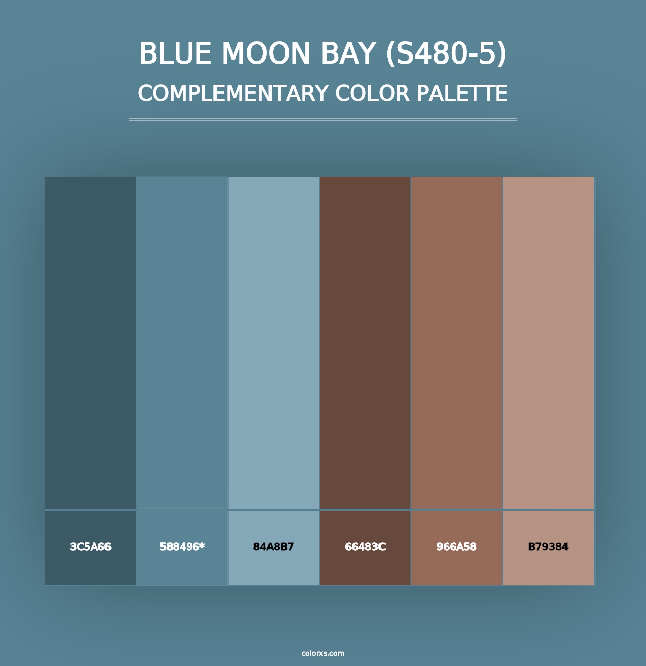 Blue Moon Bay (S480-5) - Complementary Color Palette