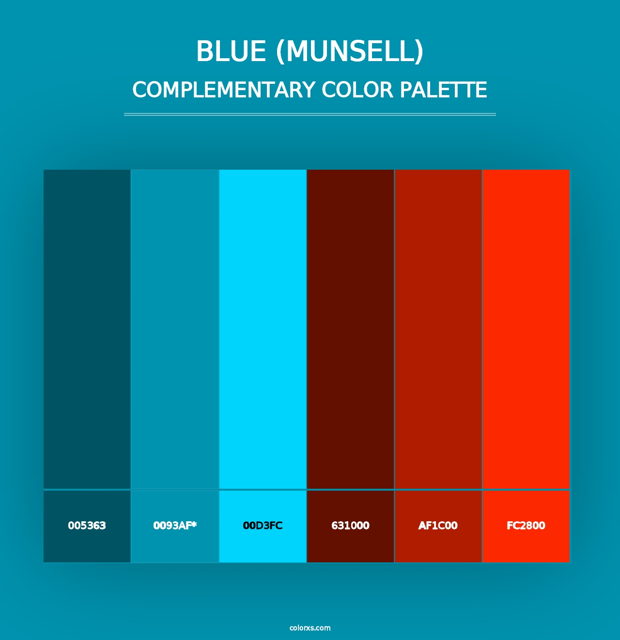 Blue (Munsell) - Complementary Color Palette