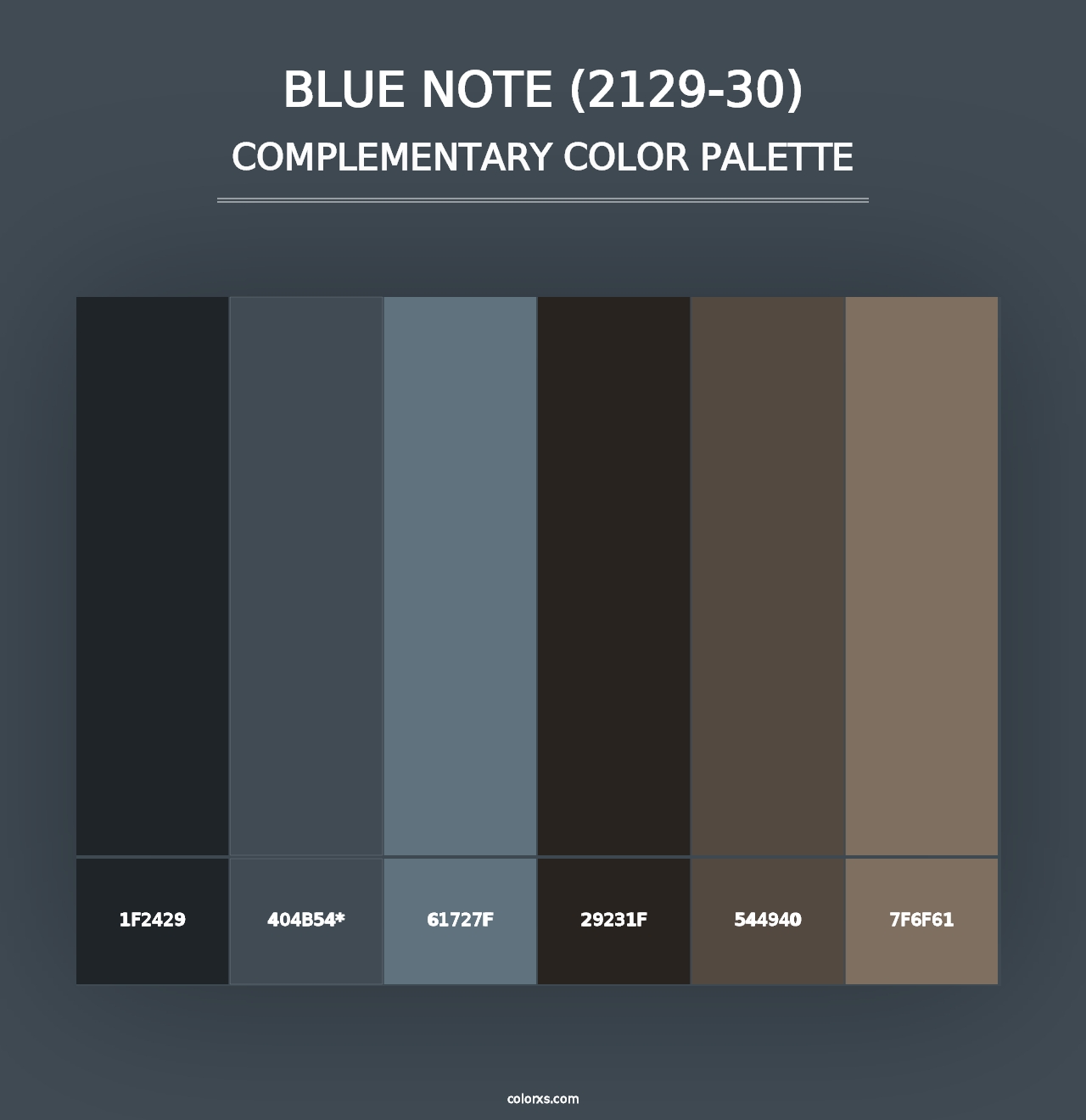 Blue Note (2129-30) - Complementary Color Palette