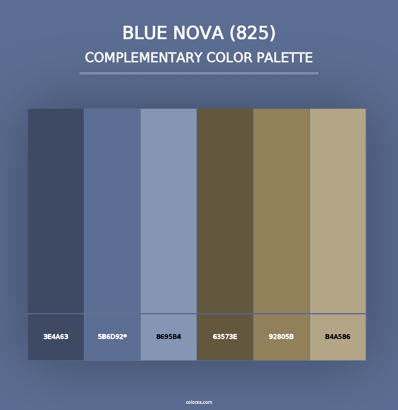 Blue Nova (825) - Complementary Color Palette