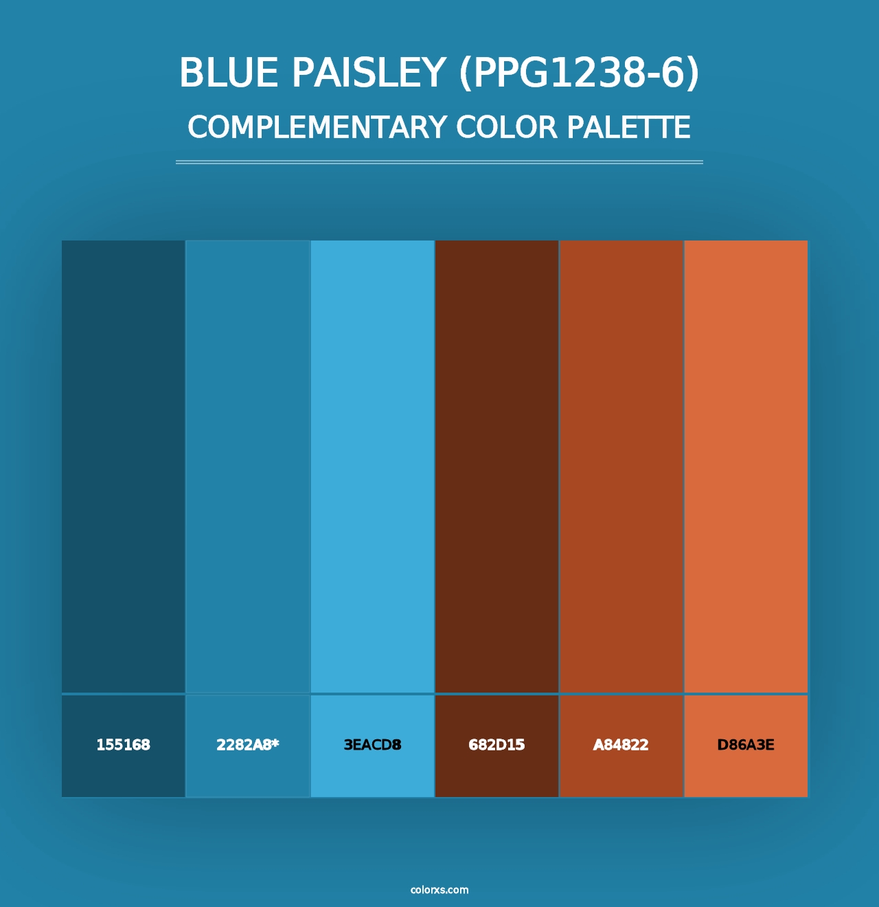 Blue Paisley (PPG1238-6) - Complementary Color Palette