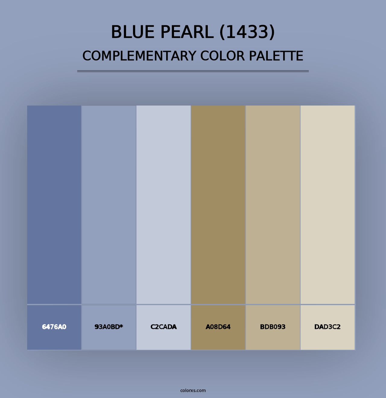 Blue Pearl (1433) - Complementary Color Palette