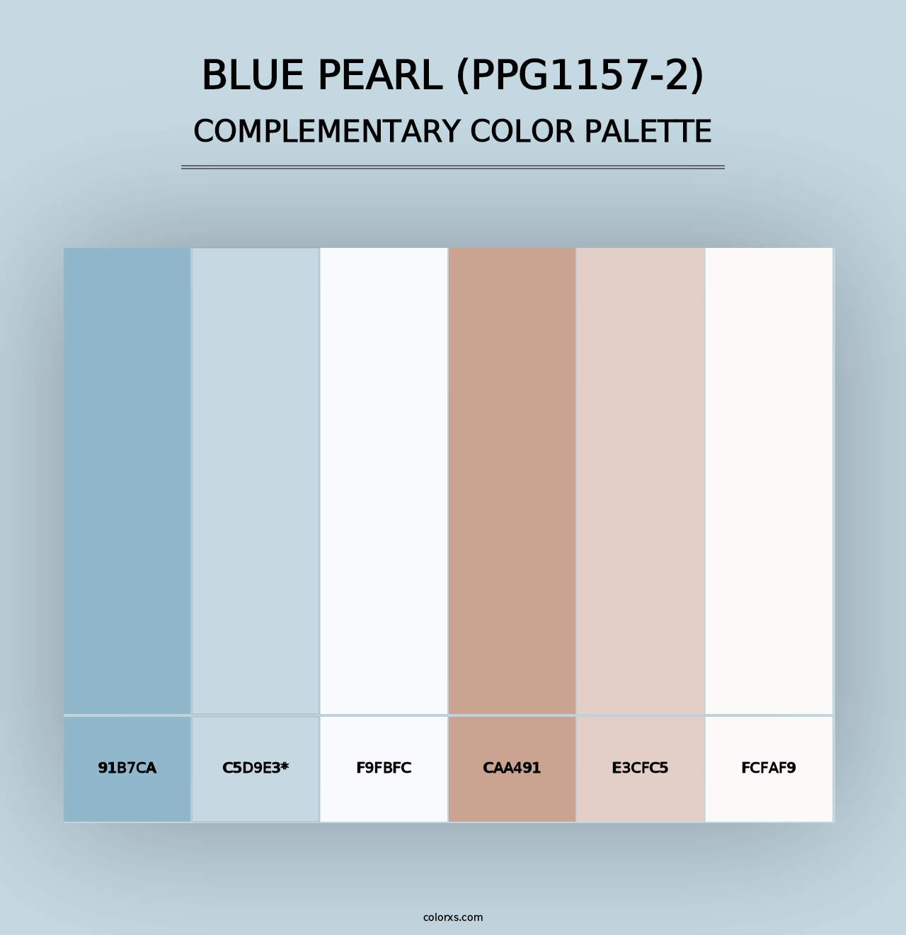 Blue Pearl (PPG1157-2) - Complementary Color Palette