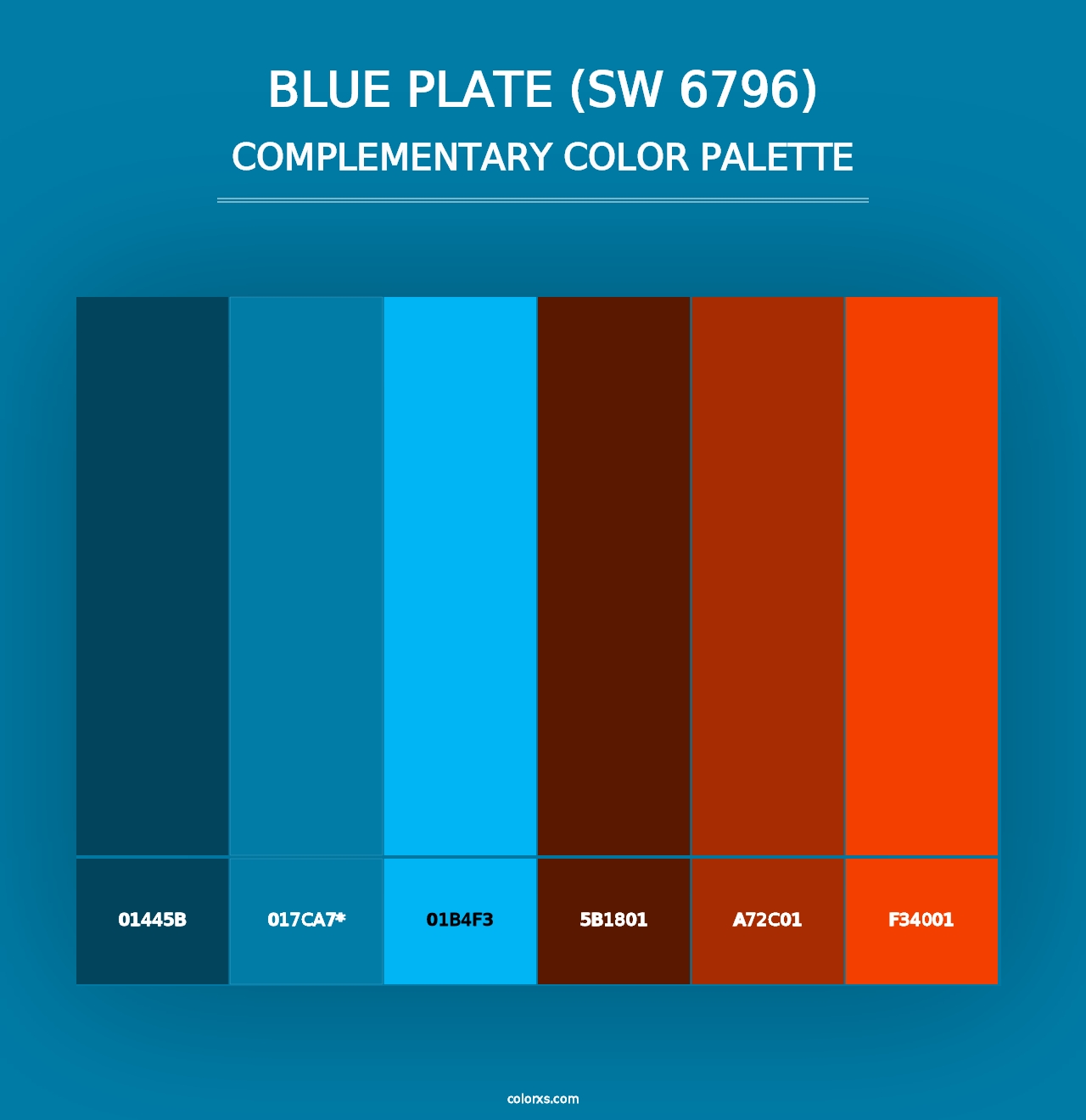 Blue Plate (SW 6796) - Complementary Color Palette