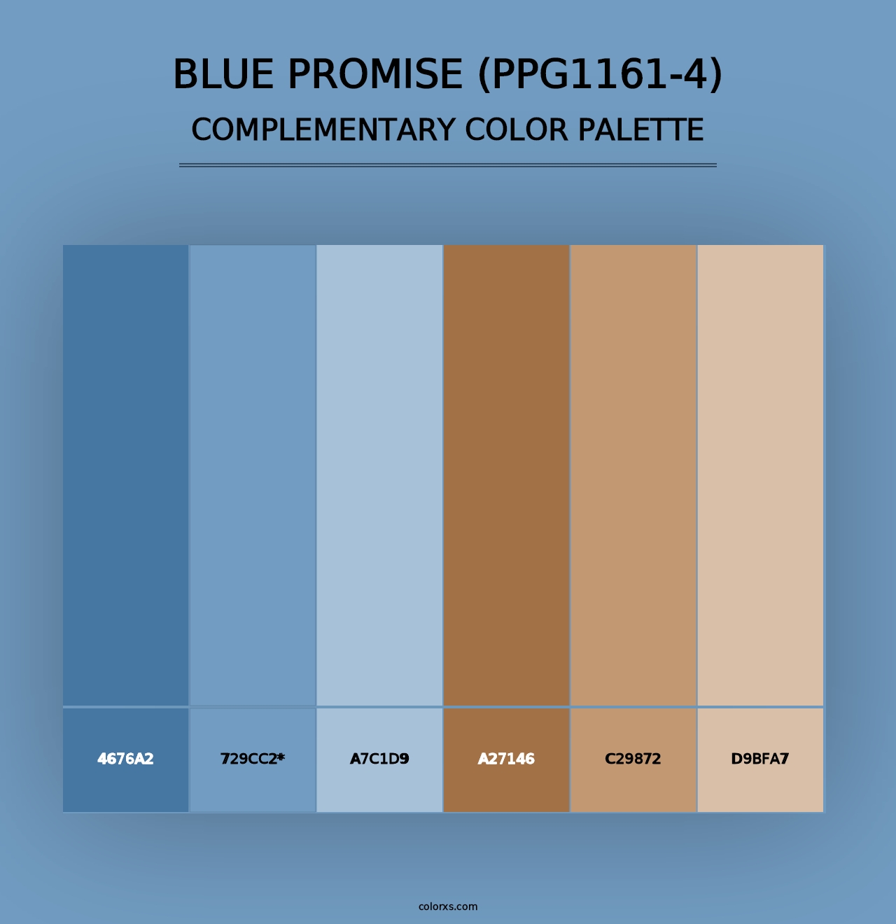 Blue Promise (PPG1161-4) - Complementary Color Palette