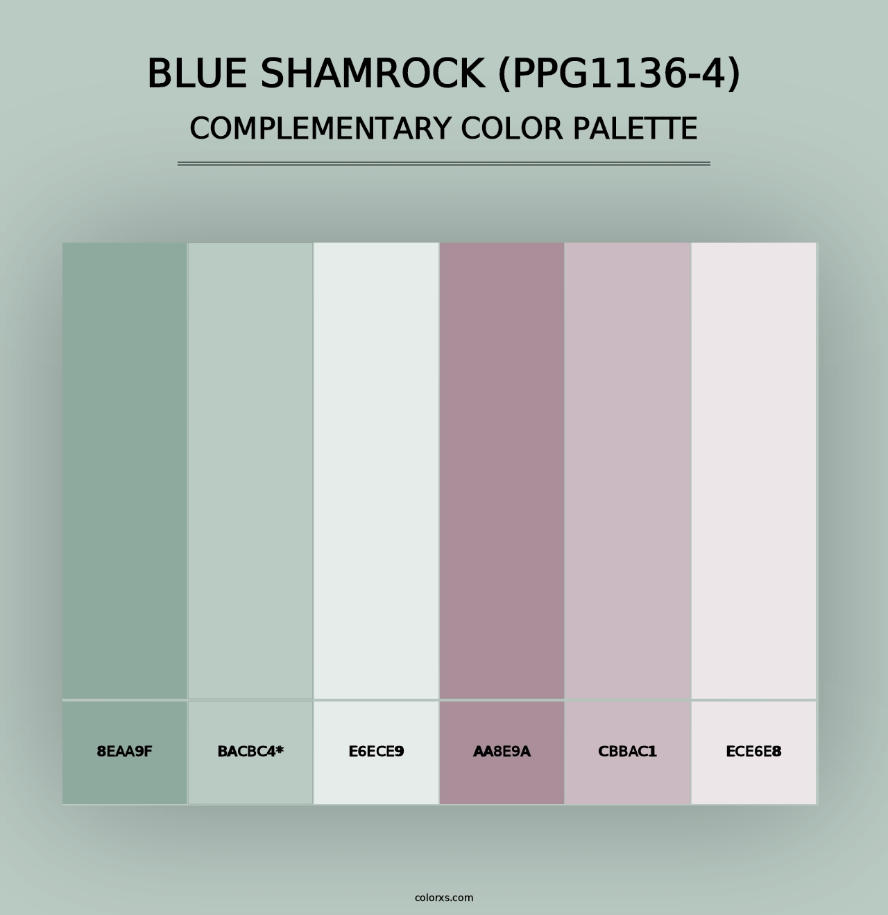 Blue Shamrock (PPG1136-4) - Complementary Color Palette