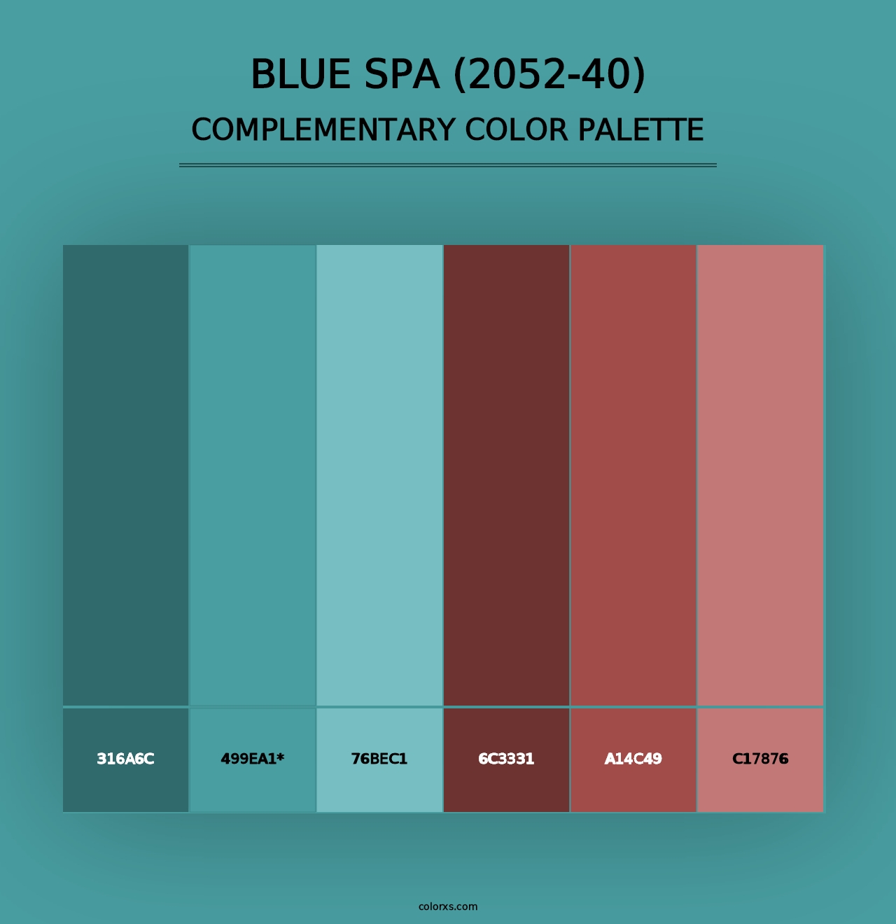 Blue Spa (2052-40) - Complementary Color Palette