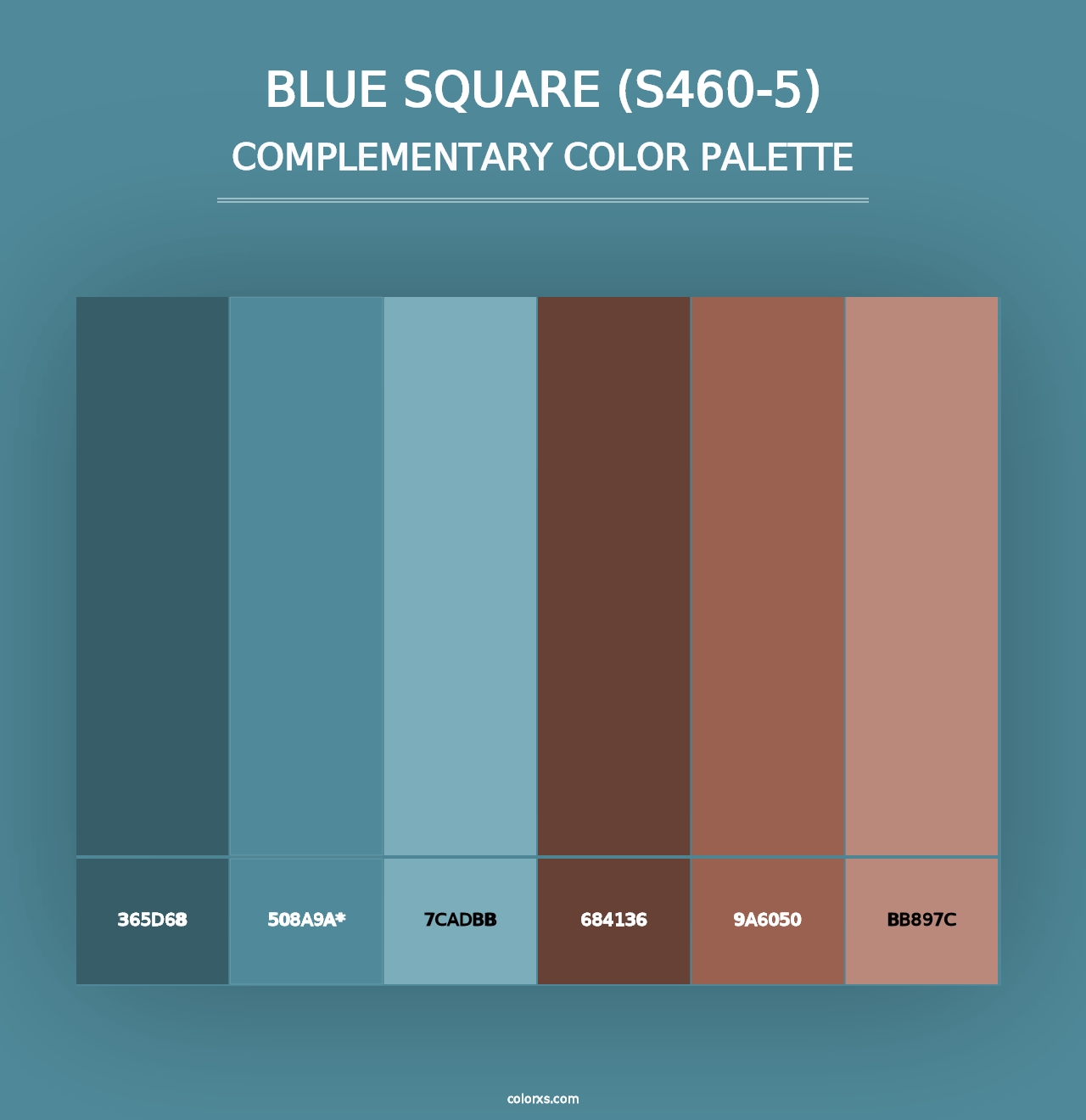 Blue Square (S460-5) - Complementary Color Palette