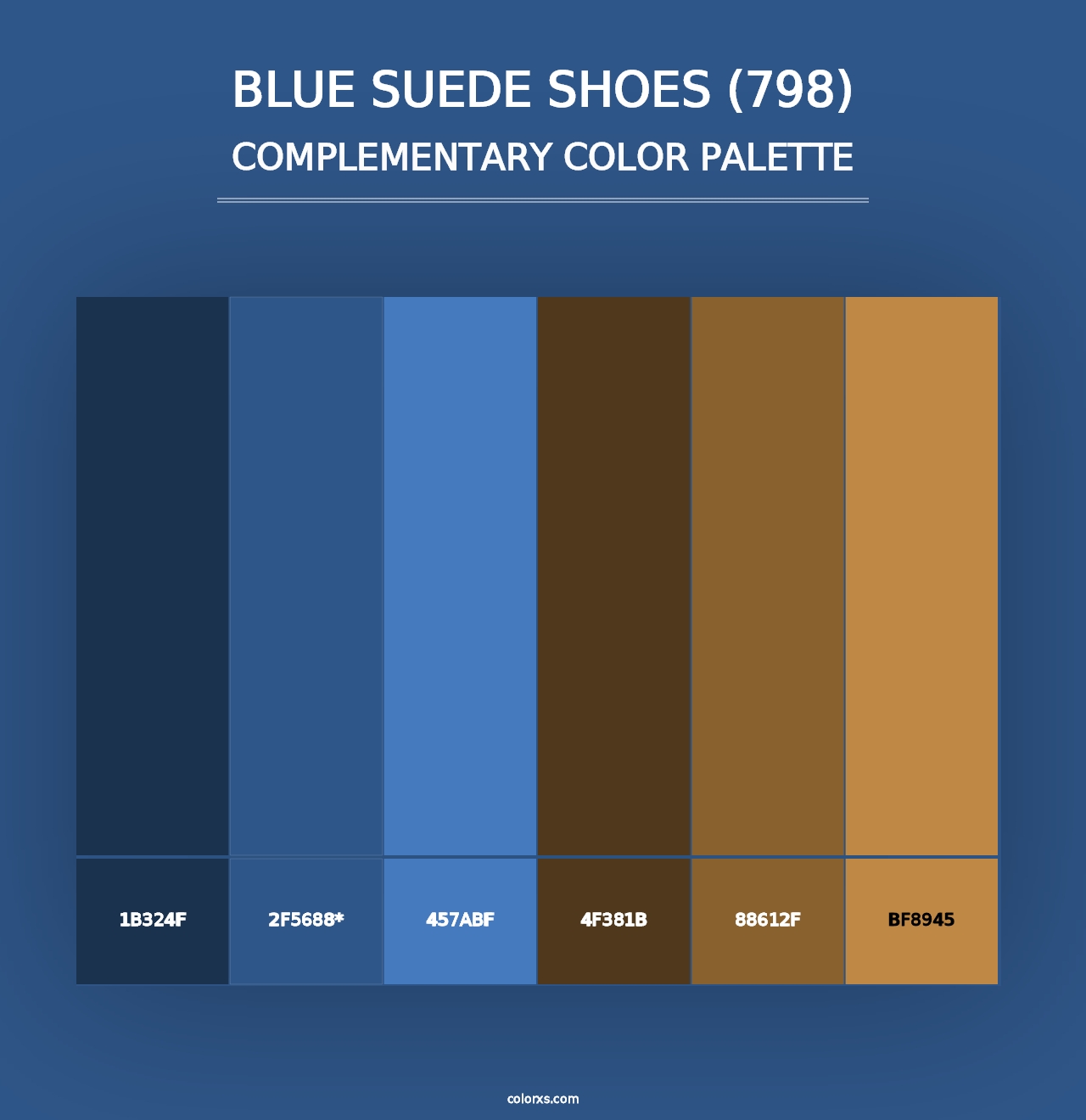 Blue Suede Shoes (798) - Complementary Color Palette