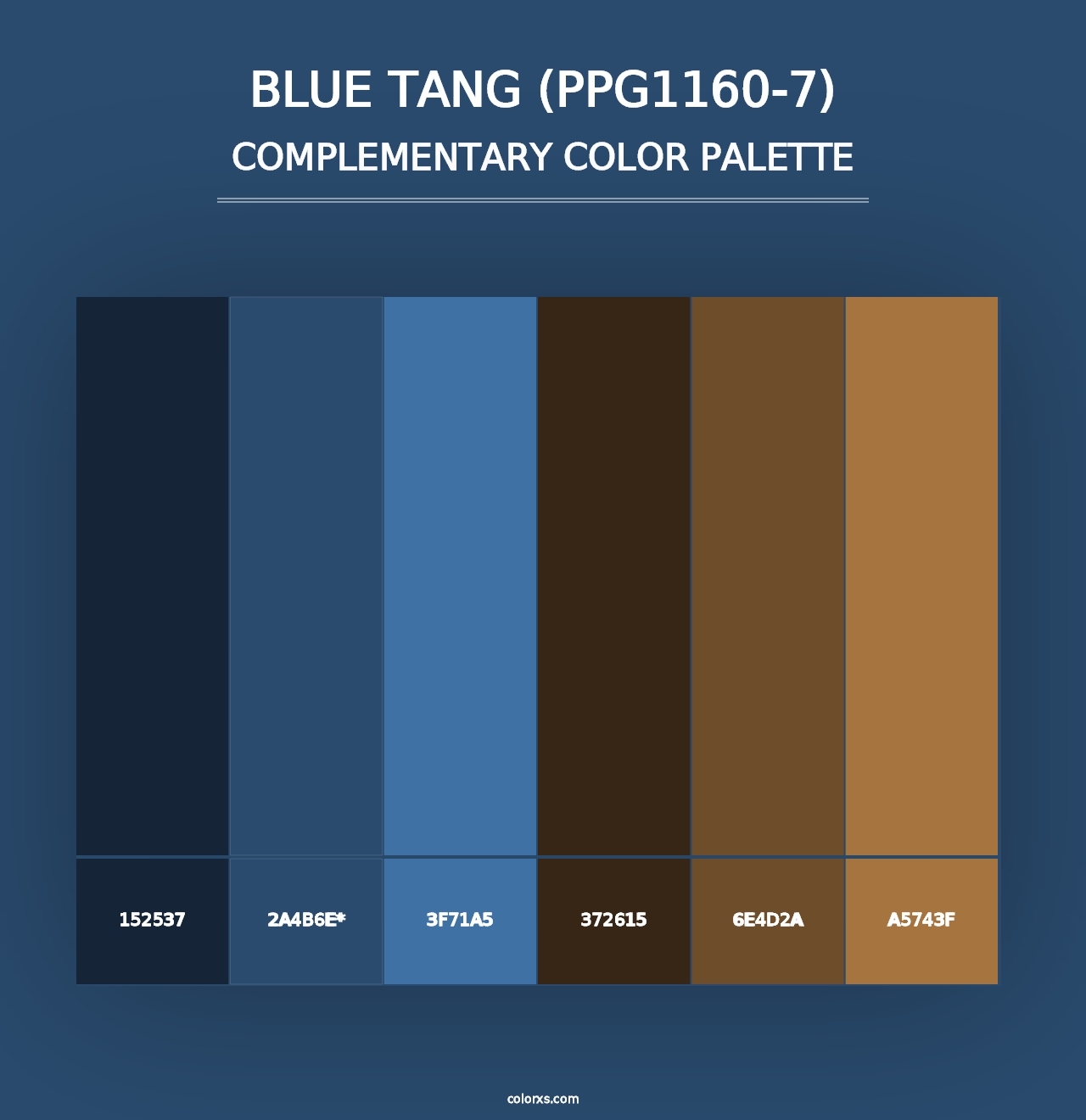 Blue Tang (PPG1160-7) - Complementary Color Palette