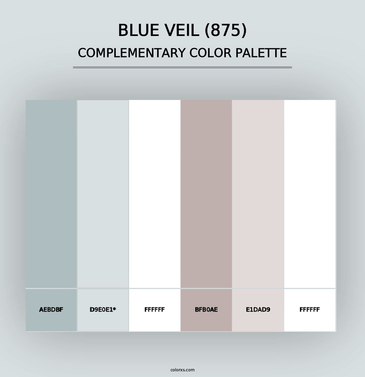 Blue Veil (875) - Complementary Color Palette